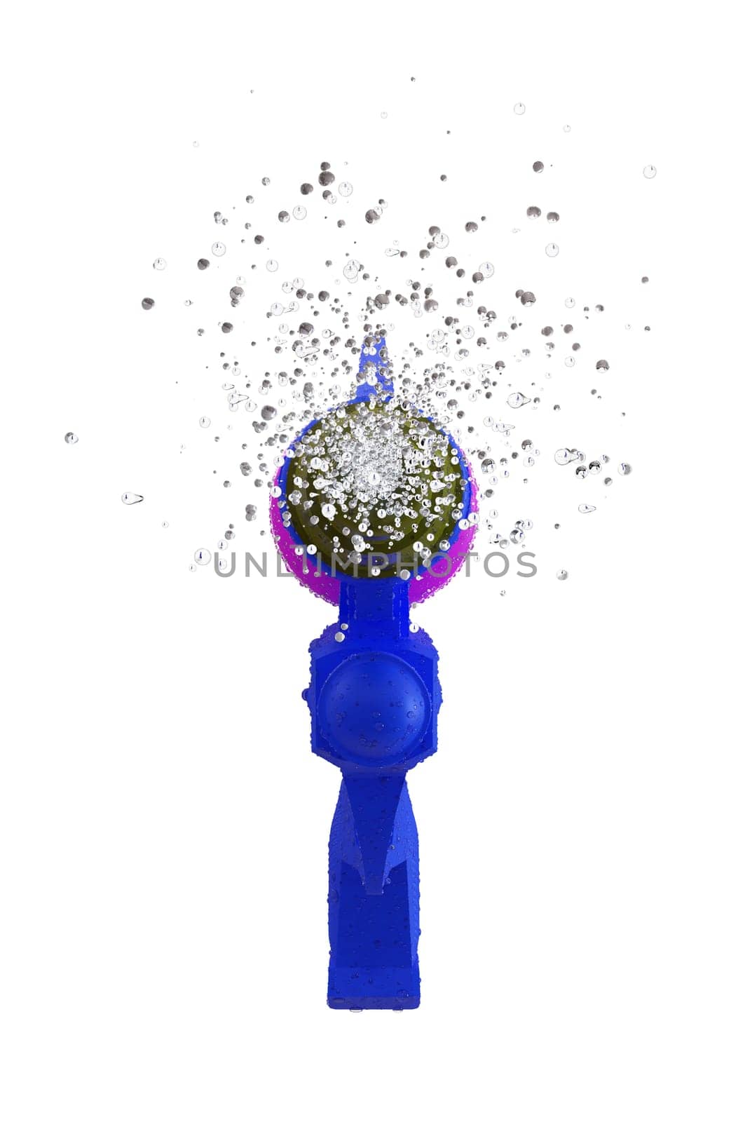 3D Illustration , Plastic water gun with water splash . CONCEPT  Songkran festival thailand .