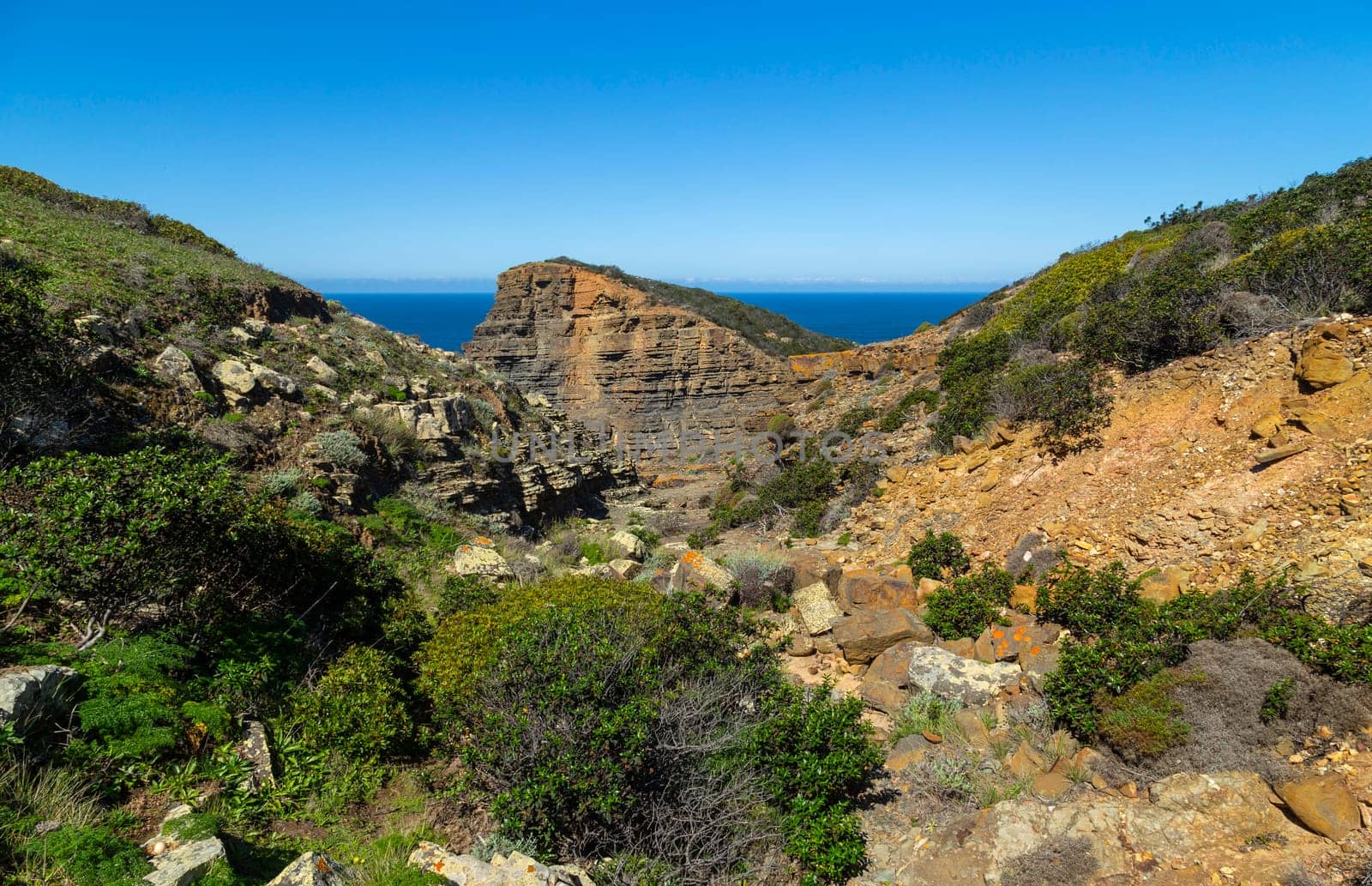 Cliffs in the Algarve West Coast, near Sagres, Portugal