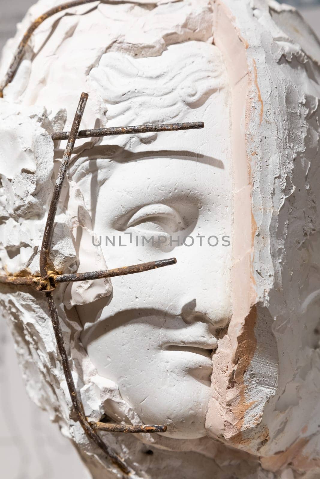 Possagno, Italy - July 2022: Art creation with gypsum. Concept of idea, creativity, inspiration