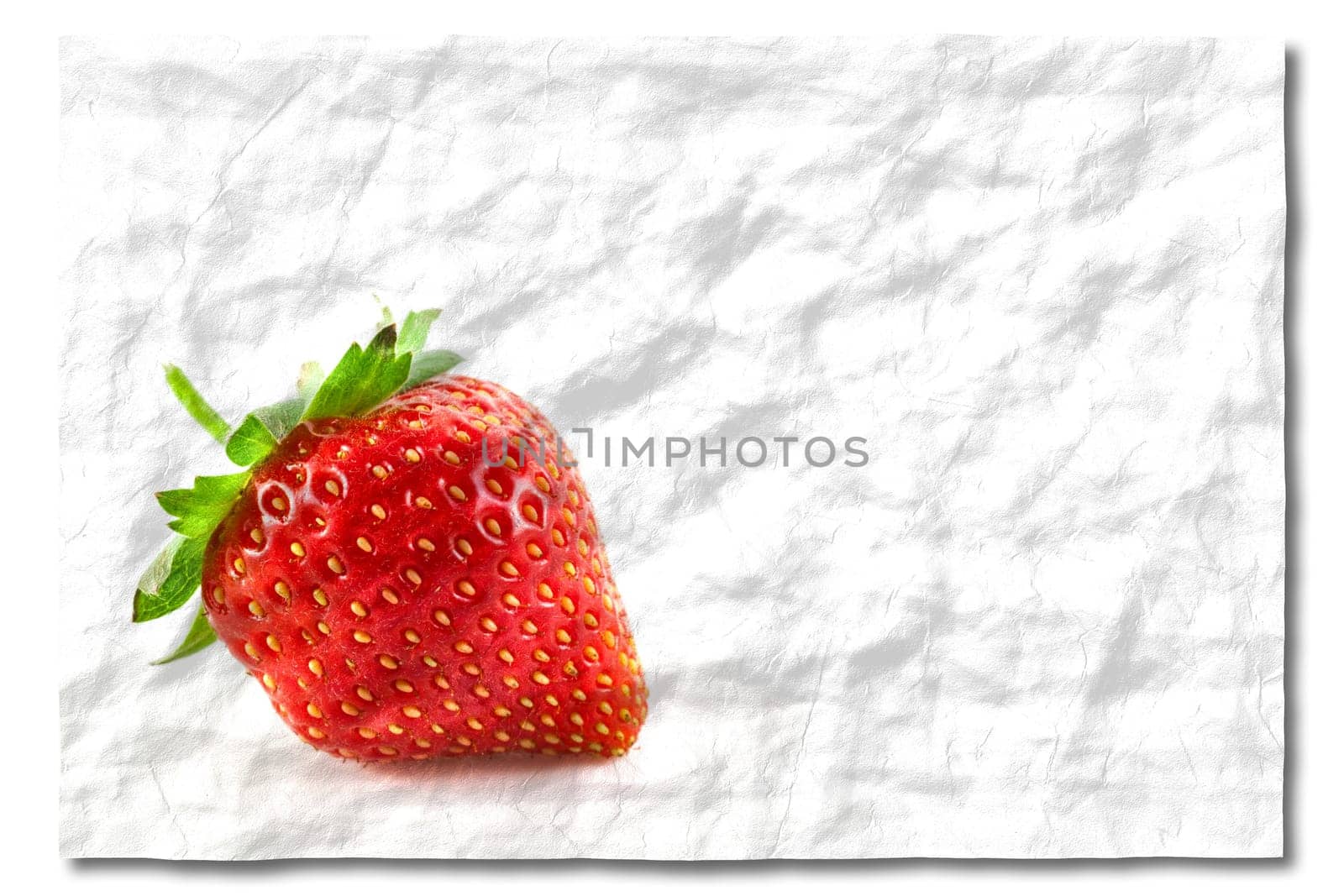 Creative picture of strawberry isolated on white background