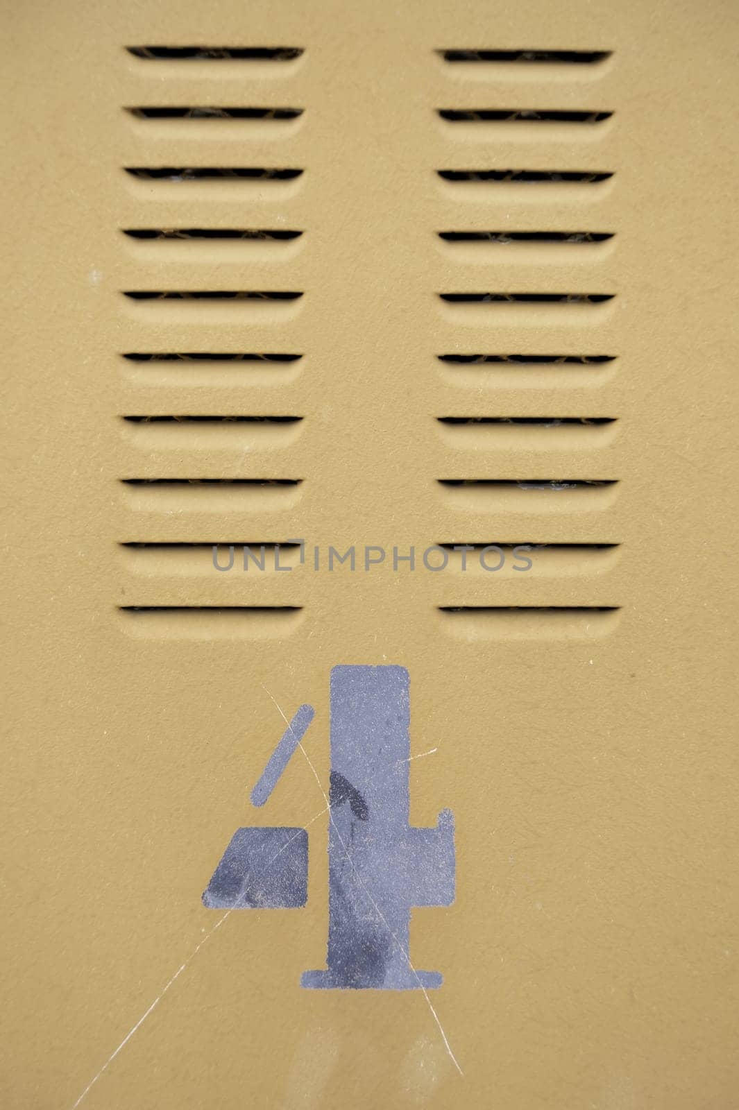 Detail of even number of information on a wall, address