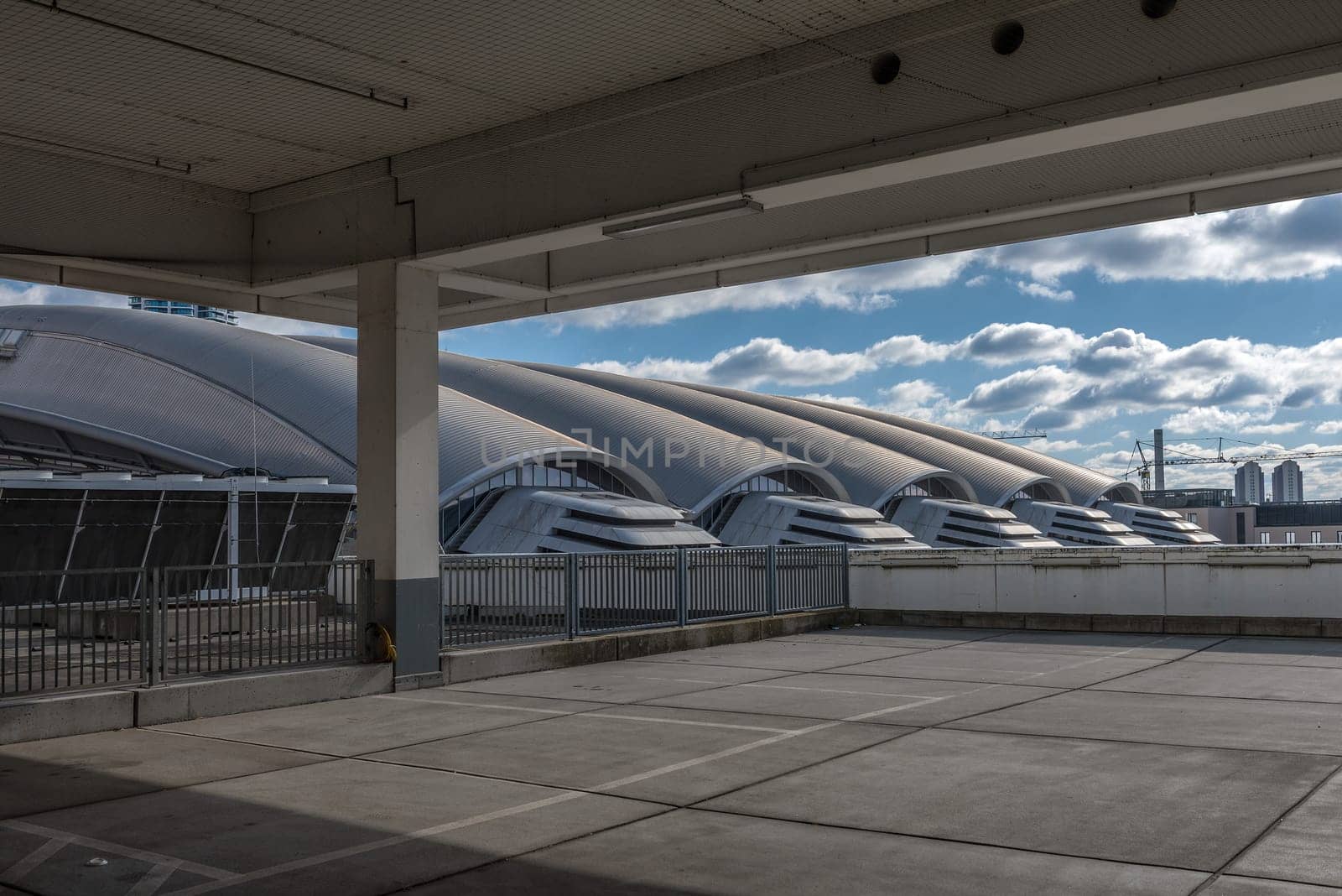 Exhibition center Frankfurt, overview of the outdoor area