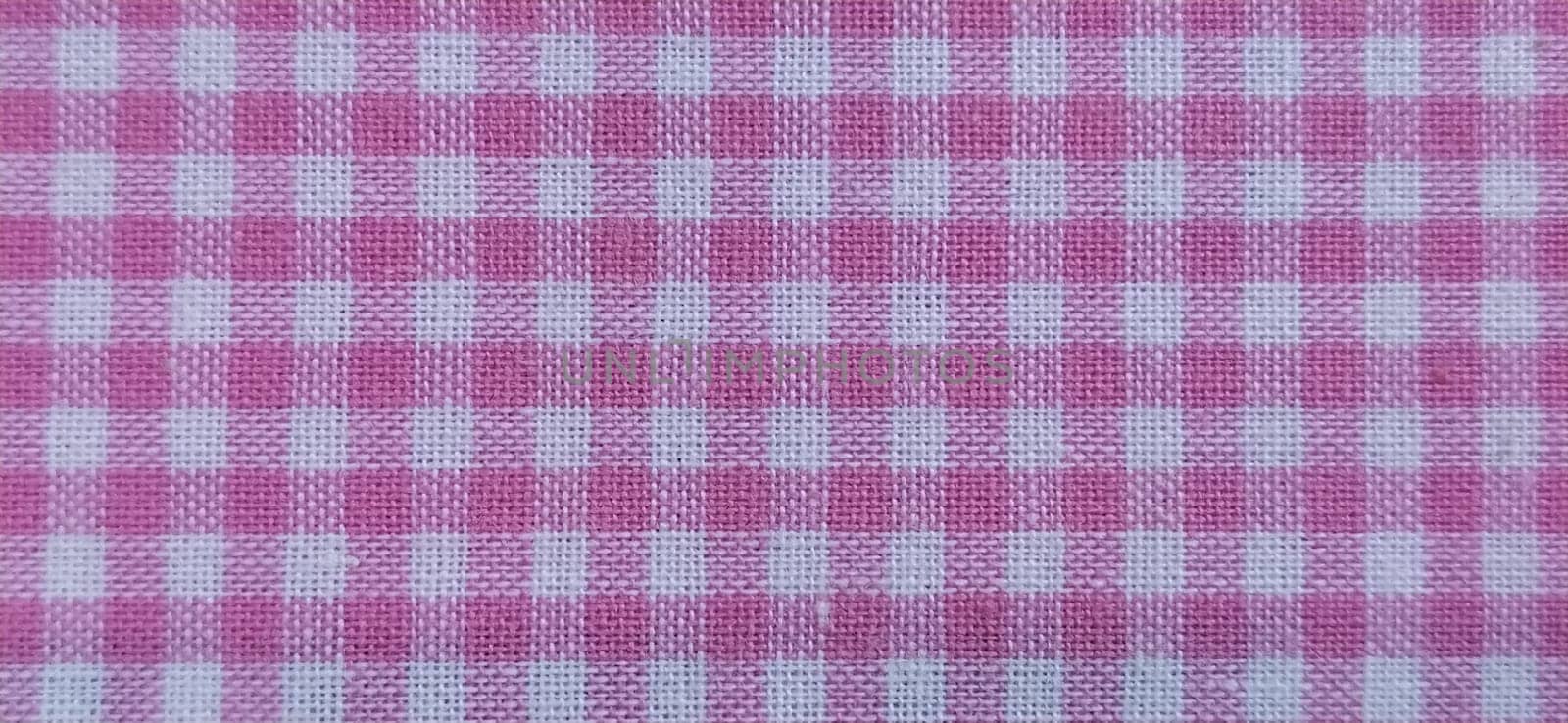 pink plaid fabric. White-pink stripe intersections. Kitchen Curtain Fabric.