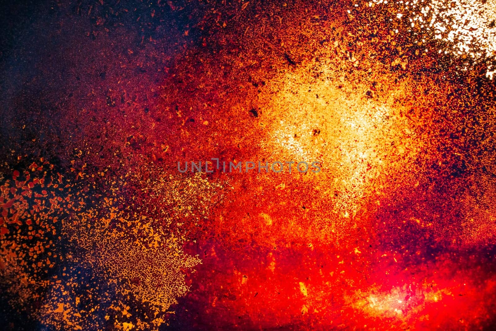 Blaze in the wood burner, hot red flames