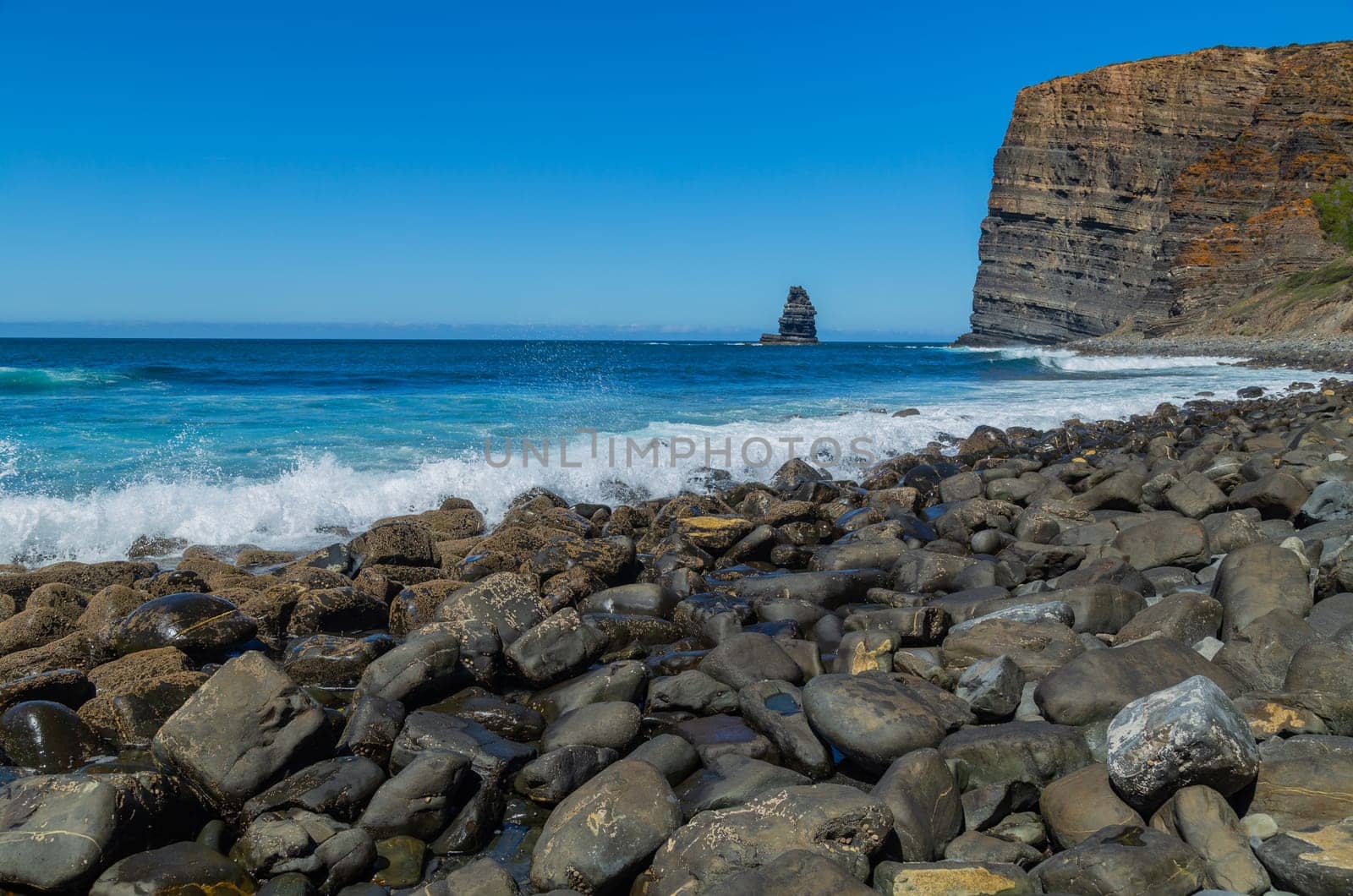 Cliffs in the Algarve West Coast, near Sagres, Portugal