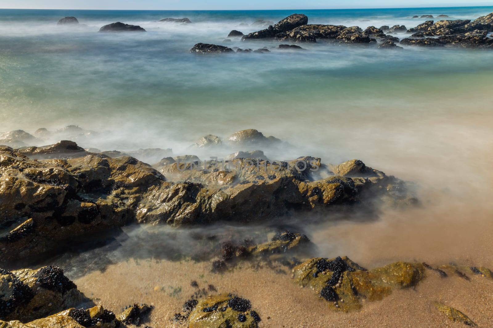 long exposure at the ocean in Povoa de Vazim, north of Portugal