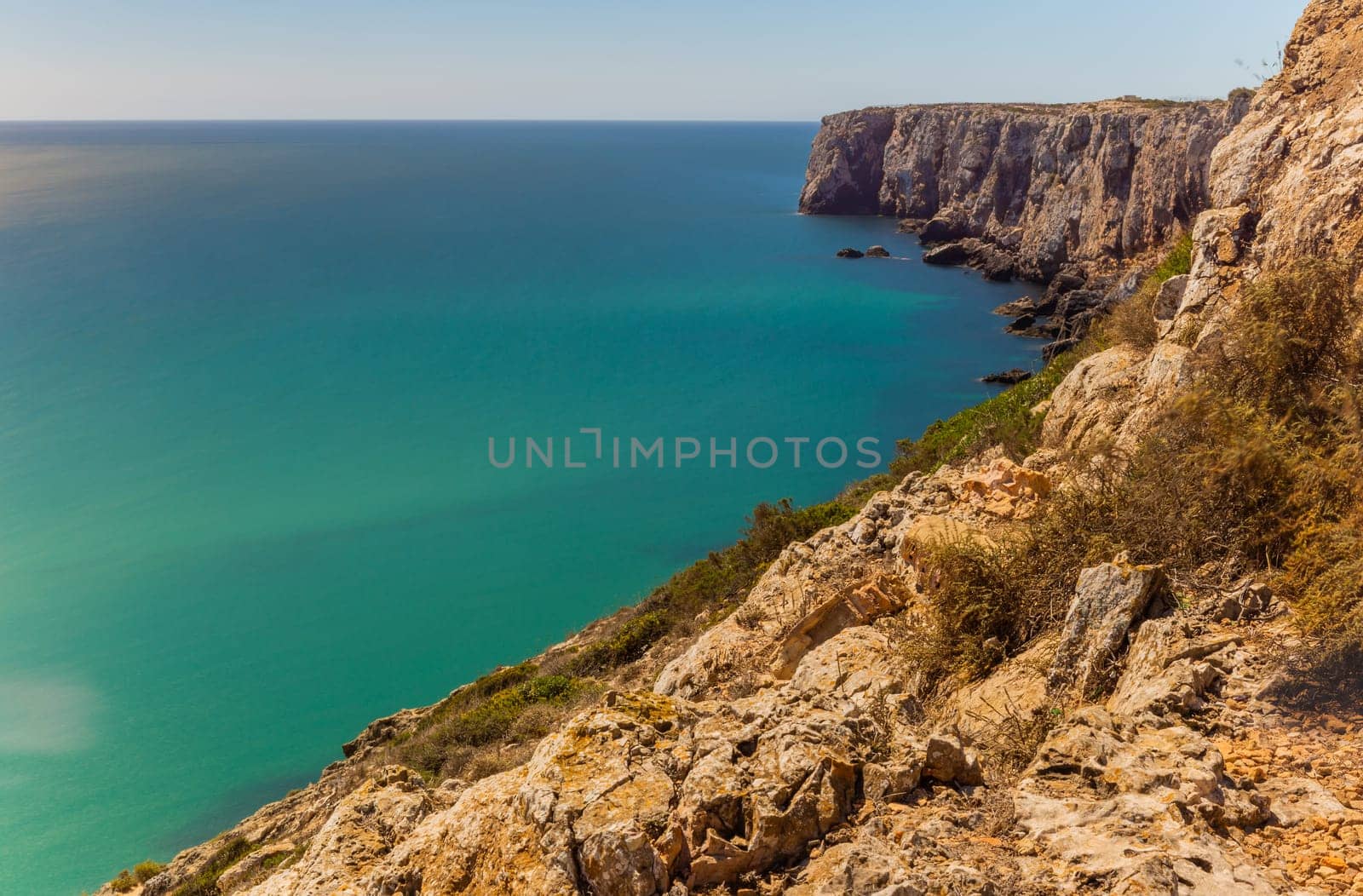 Cliffs in Sagres coast. Algarve, Portugal