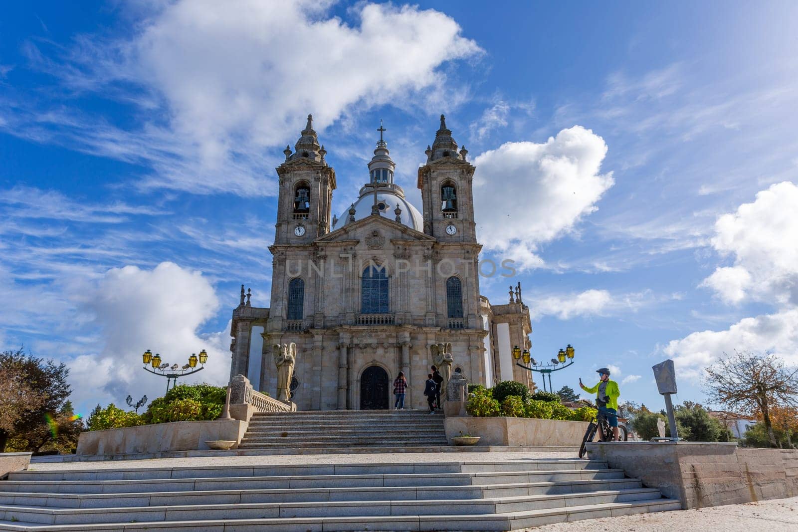 Braga, Portugal - November 1, 2022: Sanctuary of Our Lady of Sameiro is a Marian sanctuary located in Braga, Portugal.