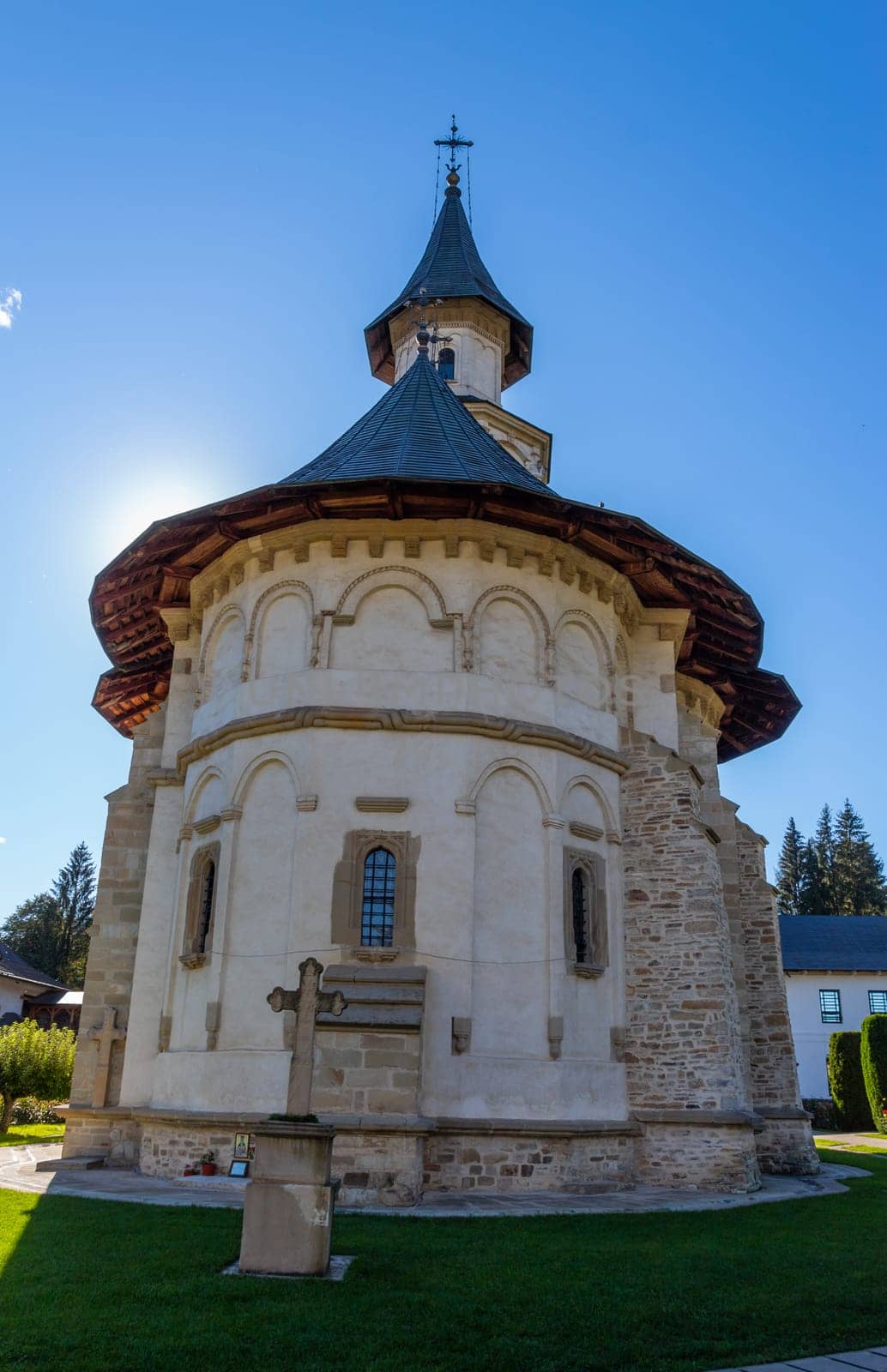 Orthodox monastery of Putna in Bucovina, Romania. Unesco Heritage
