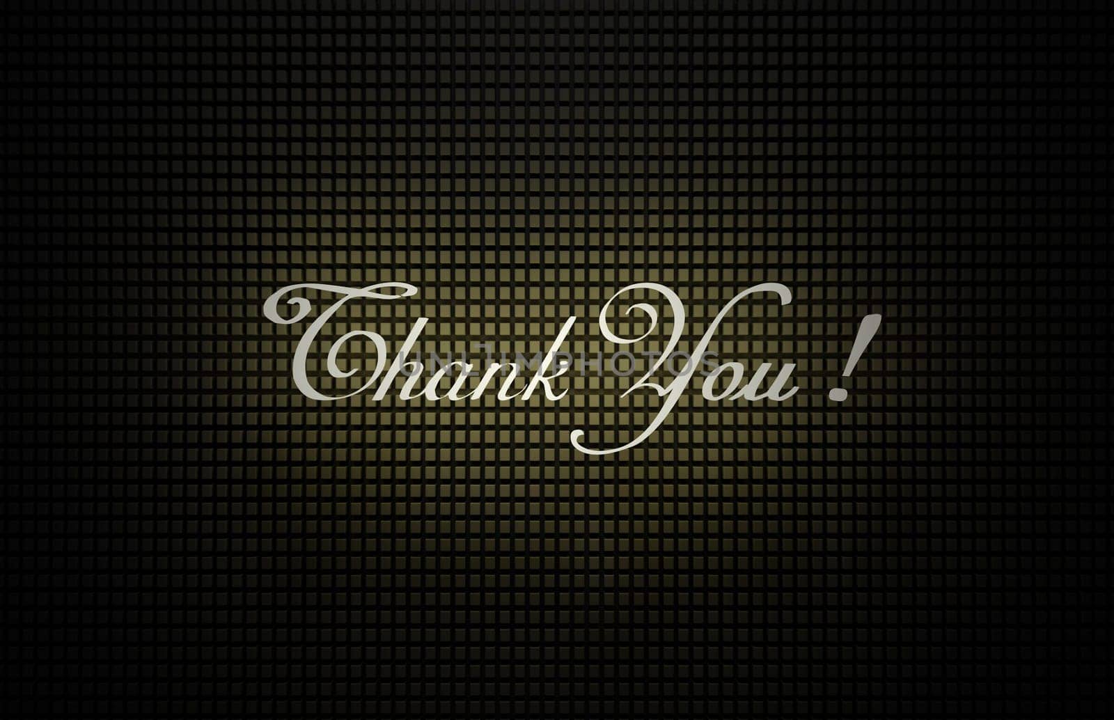 Abstract modern background with text Thank You, 3d rendering