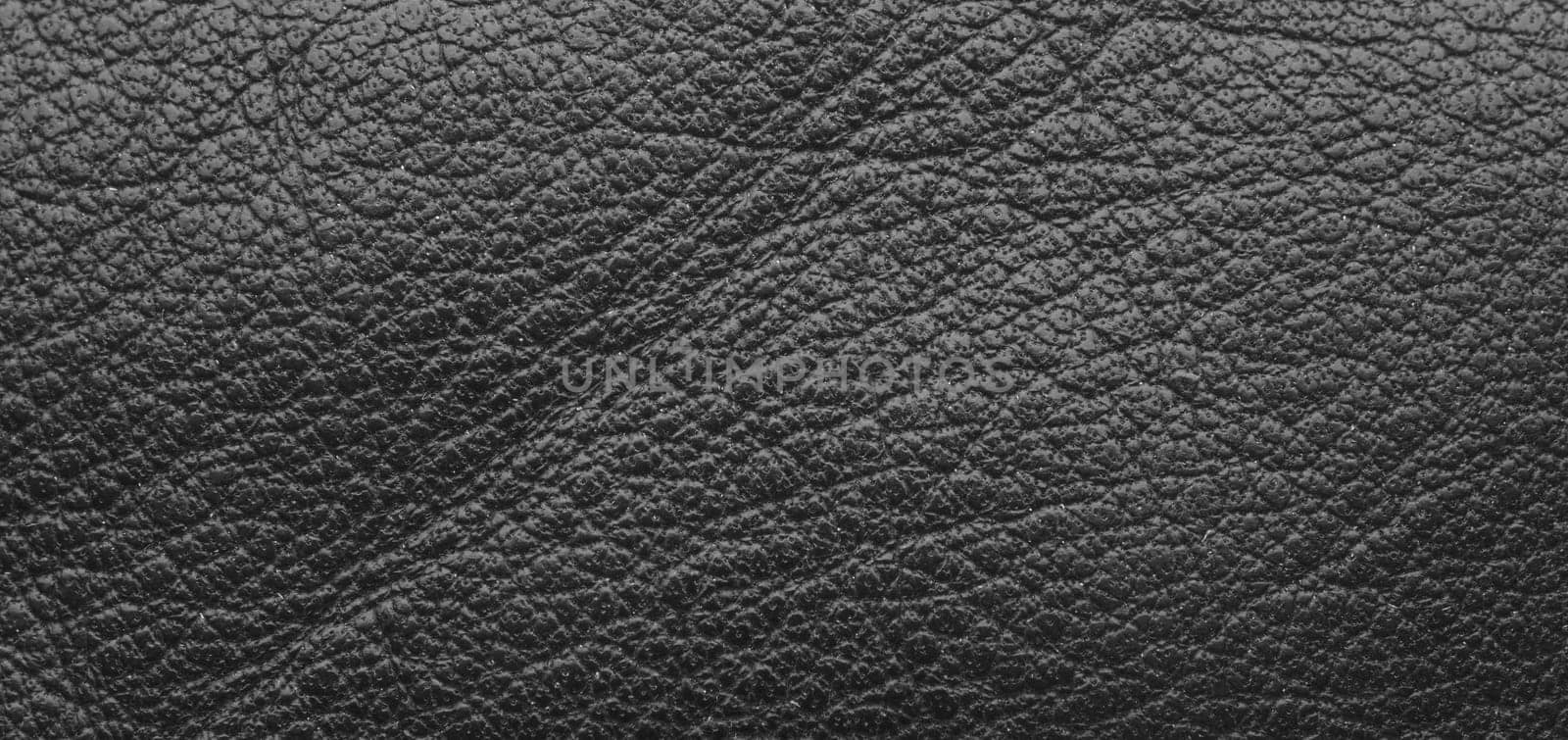 Beautiful texture of a fine black leather surface using as background or header