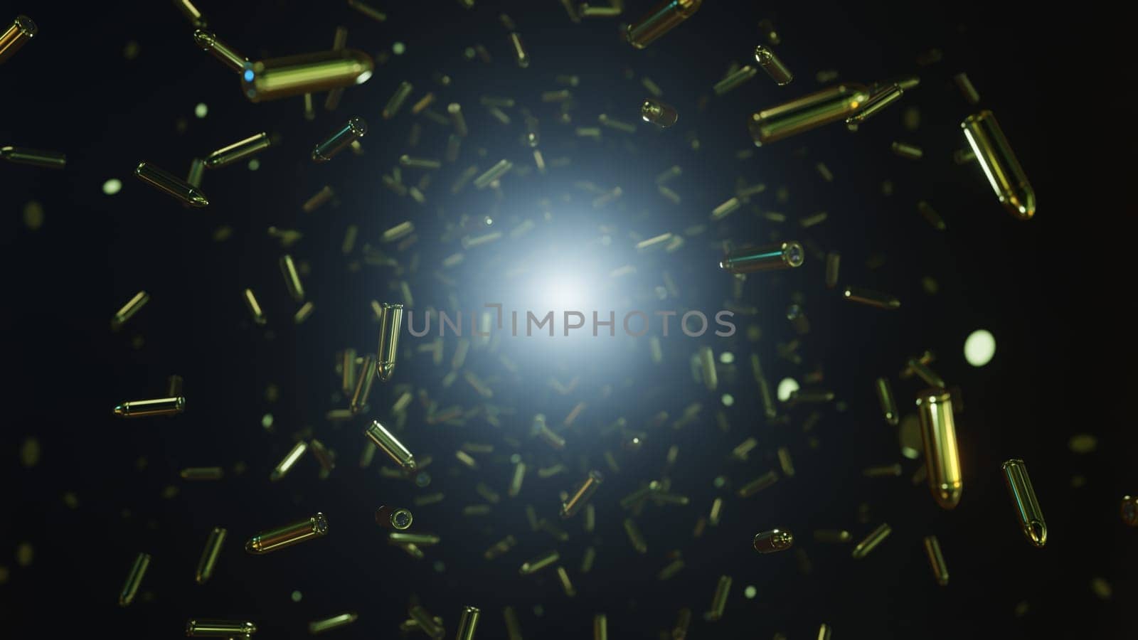 3D illustration Background for advertising and wallpaper in weapon and war scene. 3D rendering in decorative concept.