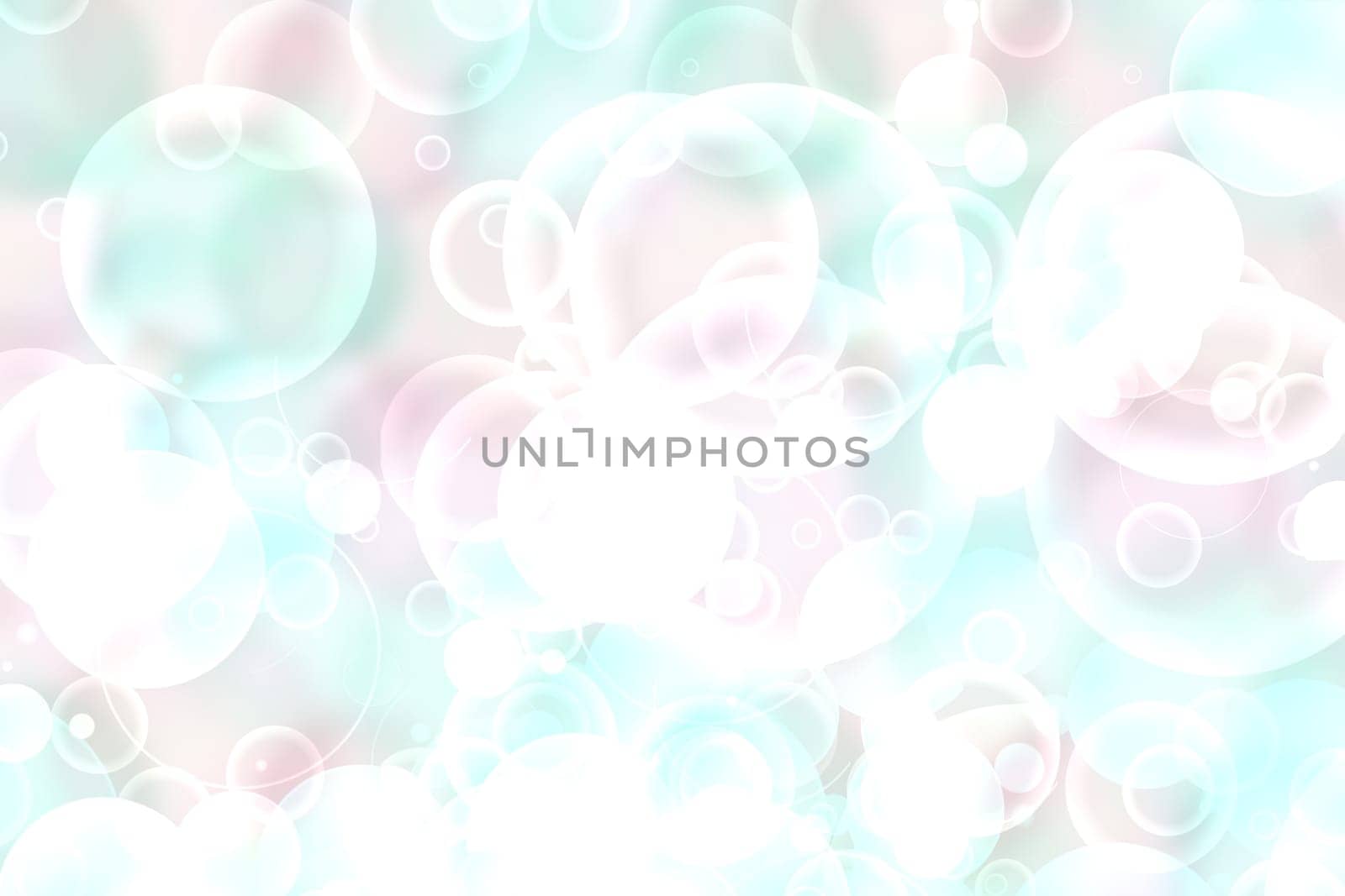 Abstract blurred fresh vivid spring summer light delicate pastel pink turquoise bokeh background texture with bright circular soft color lights. Card concept. Beautiful backdrop illustration.
