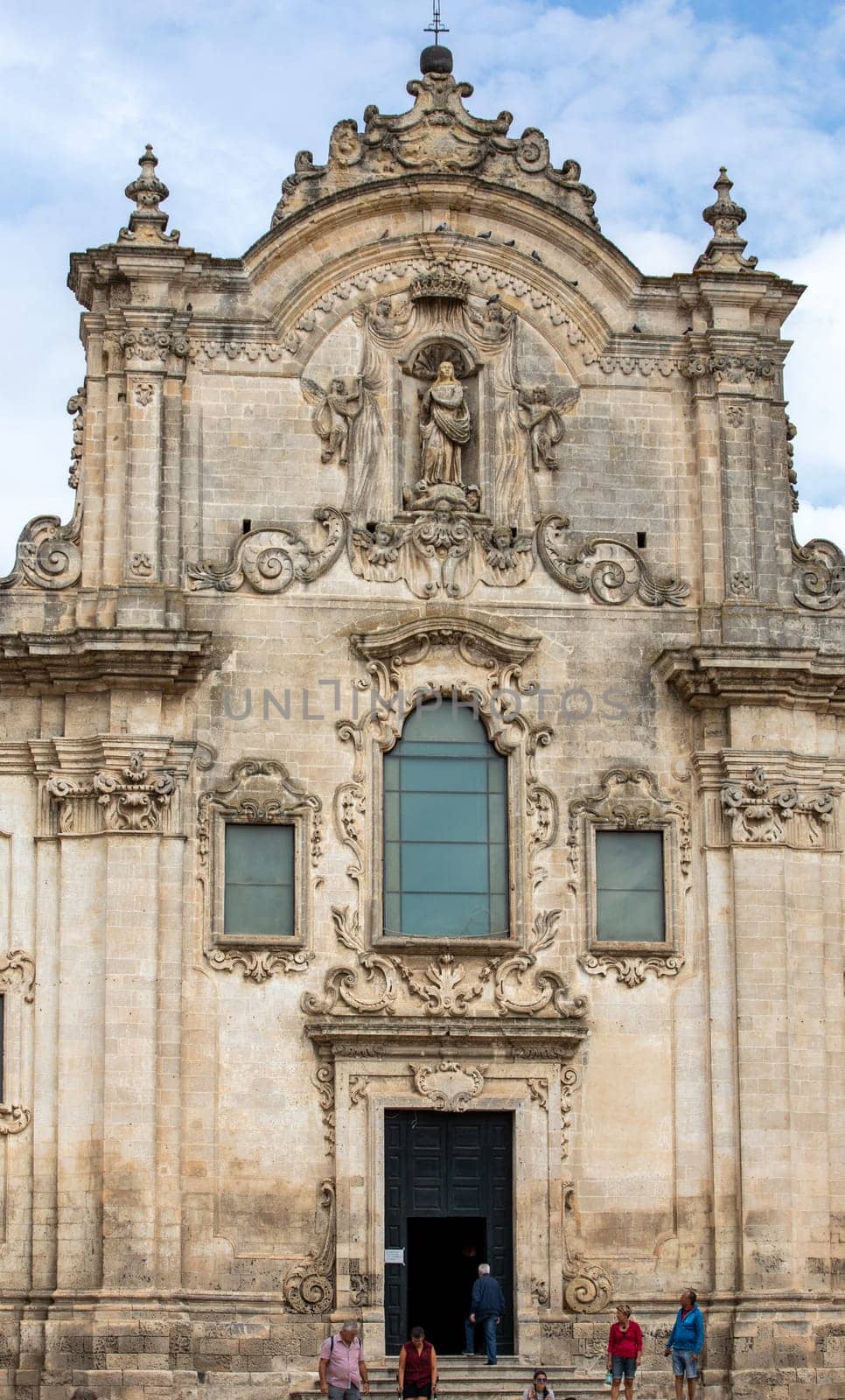 Matera, Italy - September 15, 2019: Church of Saint Francis of Assisi in Matera. Italy