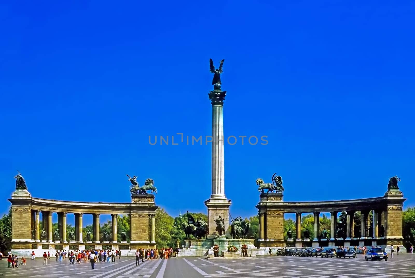 Heroes Square in Budapest, Hungary