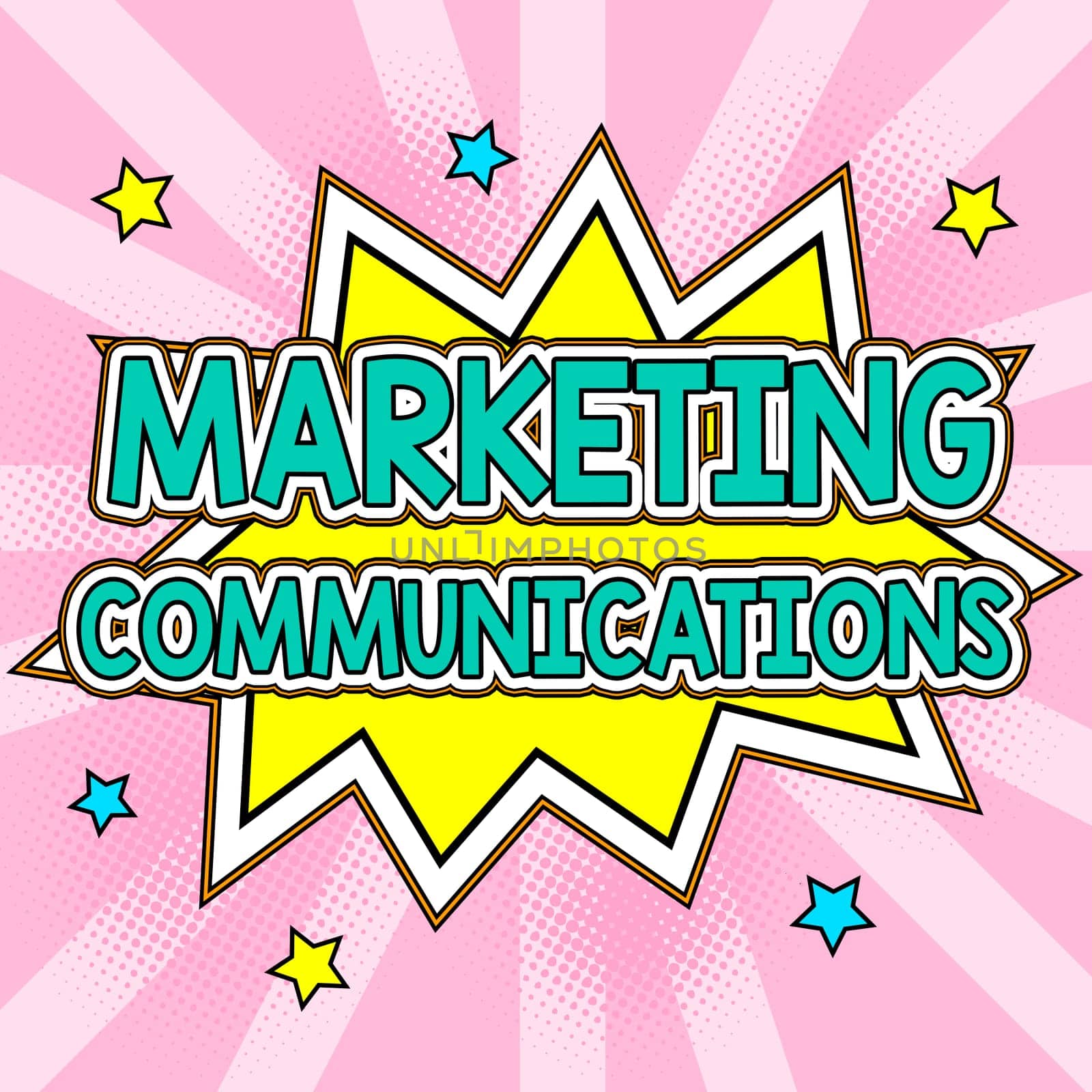 Text sign showing Marketing Communications, Business idea linked all forms or communication