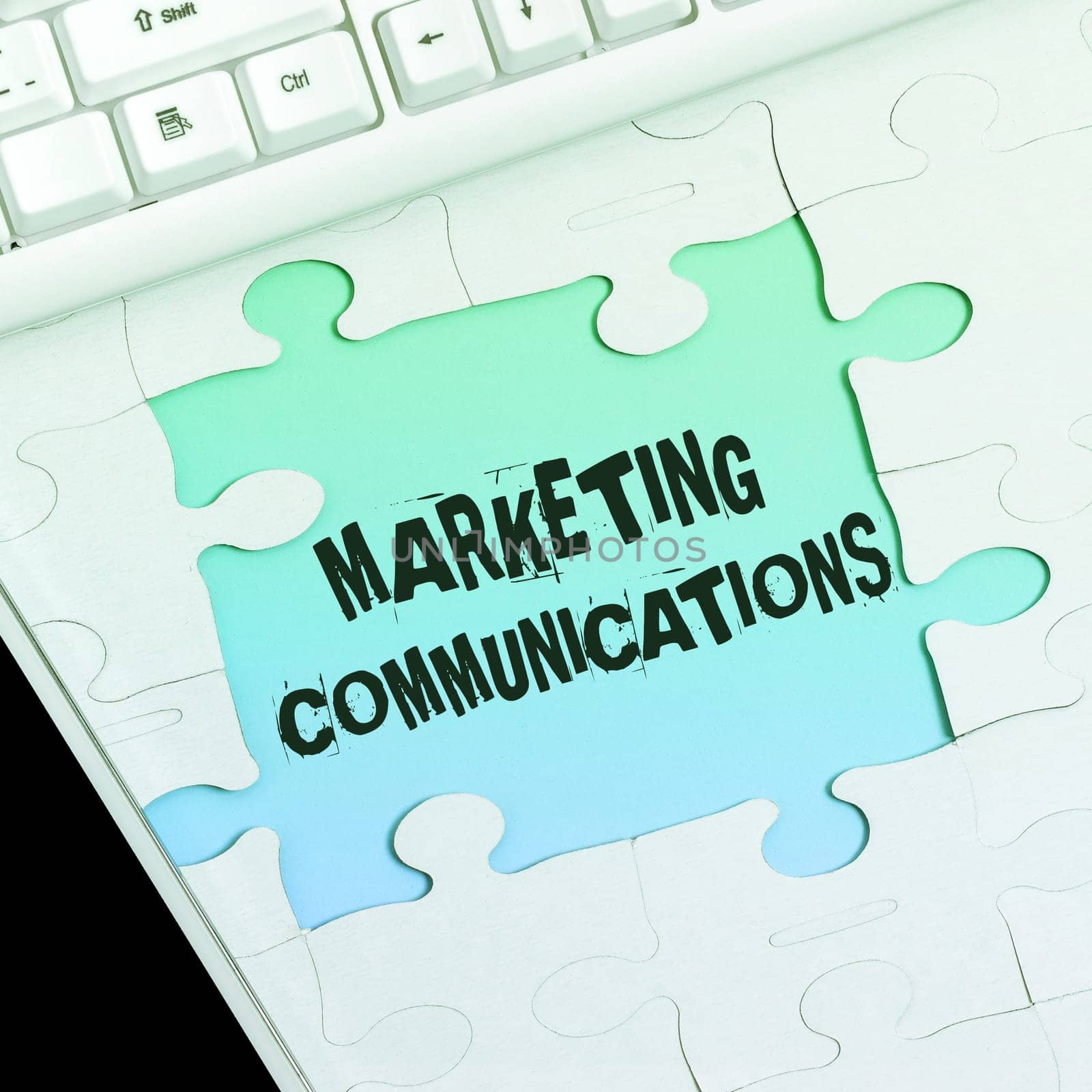 Sign displaying Marketing Communications, Conceptual photo linked all forms or communication