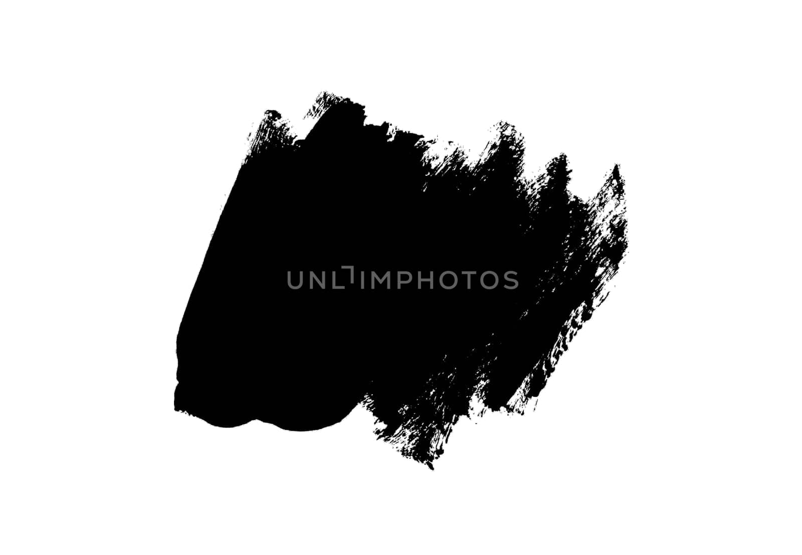 Hand painted dirty paintbrush texture with black color