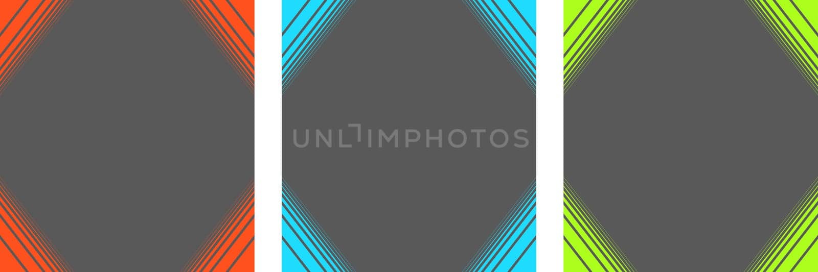 4 Abstract layout template with colorful frame and grey texture