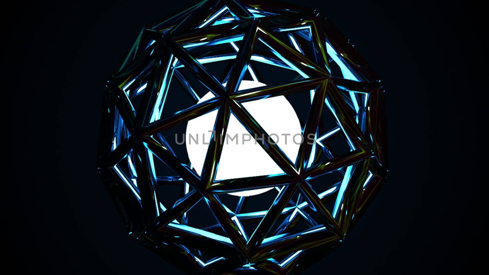 Technology Icosphere. Computer generated 3d render