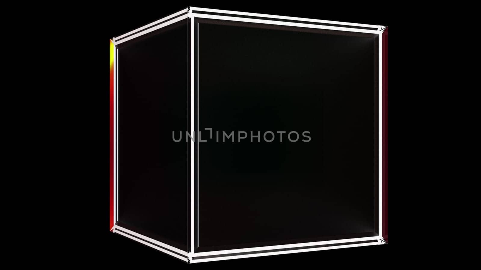 Glass cube. Computer generated 3d render