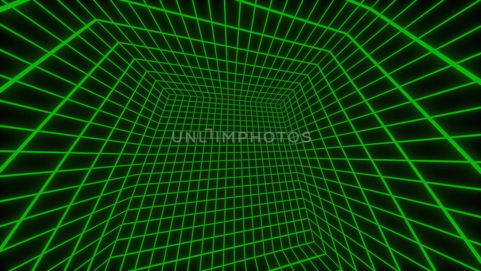 Green digital grid. Computer generated 3d render
