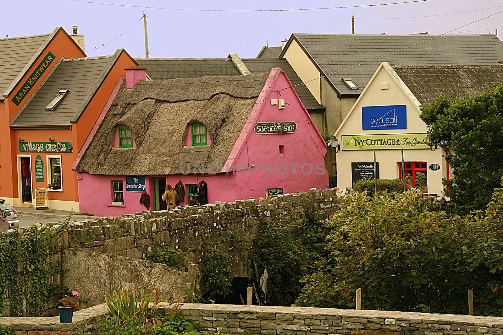 Traditional colorful houses in the little village of Doolin, County clare, Ireland