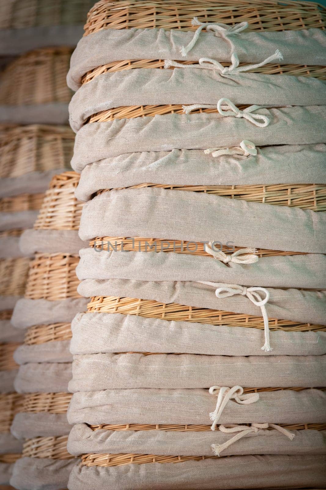 stacked banners of bread for bakery production
