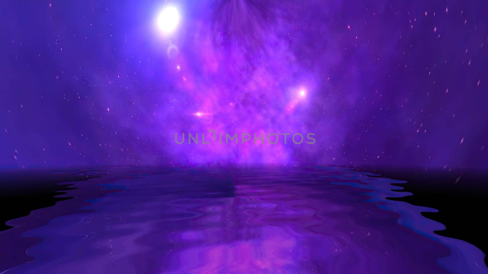 Space Universe With Stars And Galaxies reflected in water,Space Universe With Stars And Galaxies reflected in water