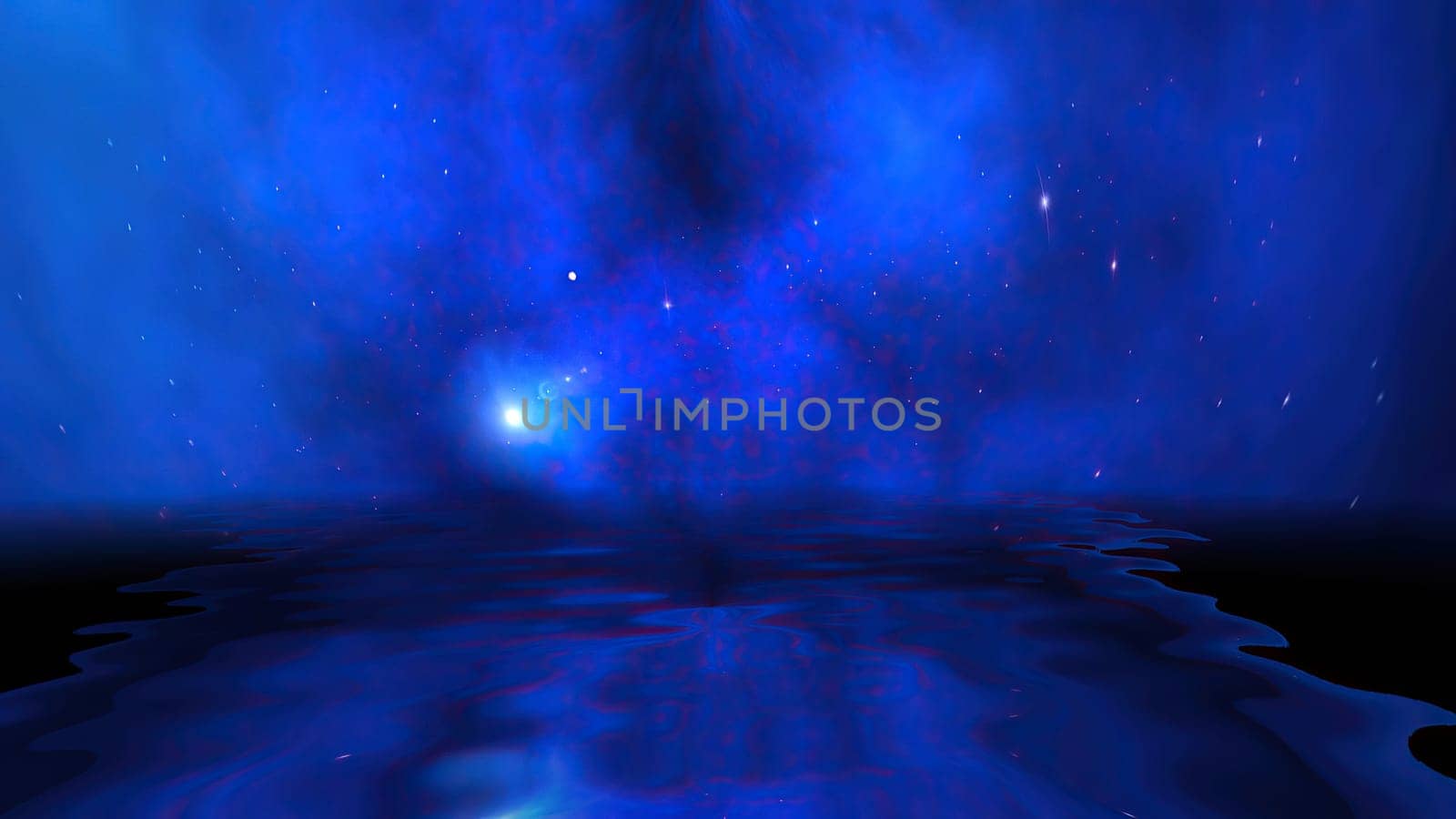 Space Universe With Stars And Galaxies reflected in water,Space Universe With Stars And Galaxies reflected in water