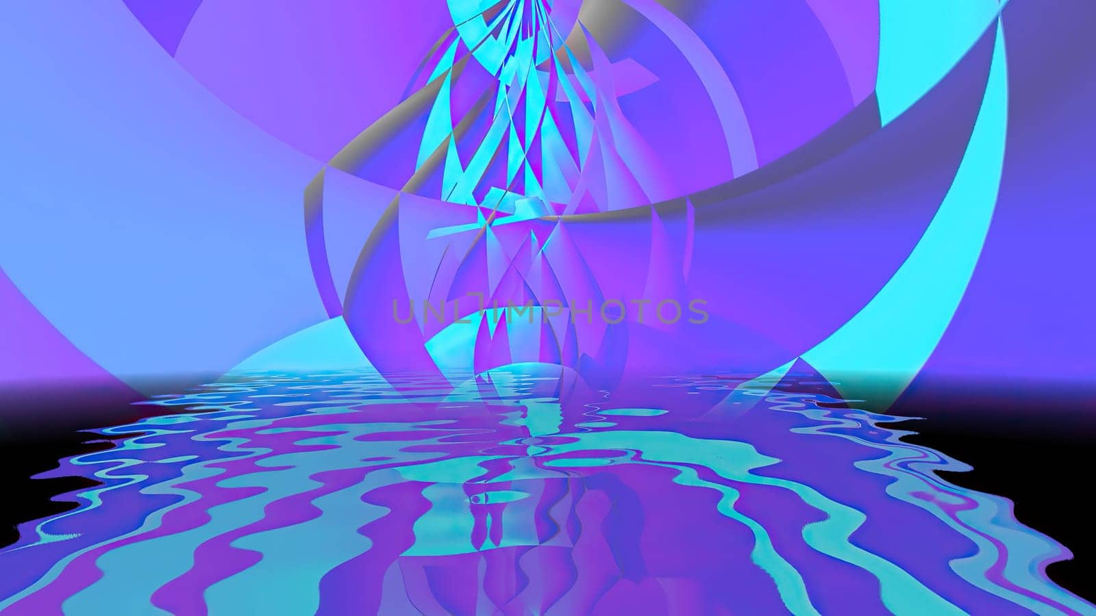 Abstract  background with geometric shapes reflecting in water,Abstract  background with geometric shapes reflecting in water