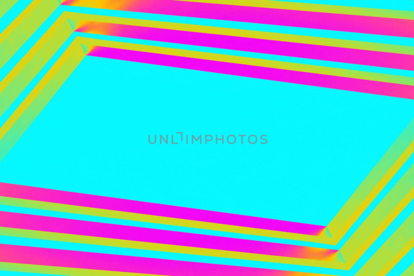 Vibrant abstract geometric background with bold cyan, pink, and yellow gradient stripes. Modern minimalistic design with dynamic diagonal lines creating a futuristic and colorful visual effect. Perfect for banners and digital artwork.