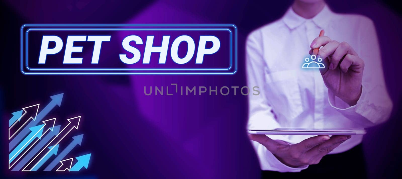 Conceptual caption Pet Shop, Word for Retail business that sells different kinds of animals to the public