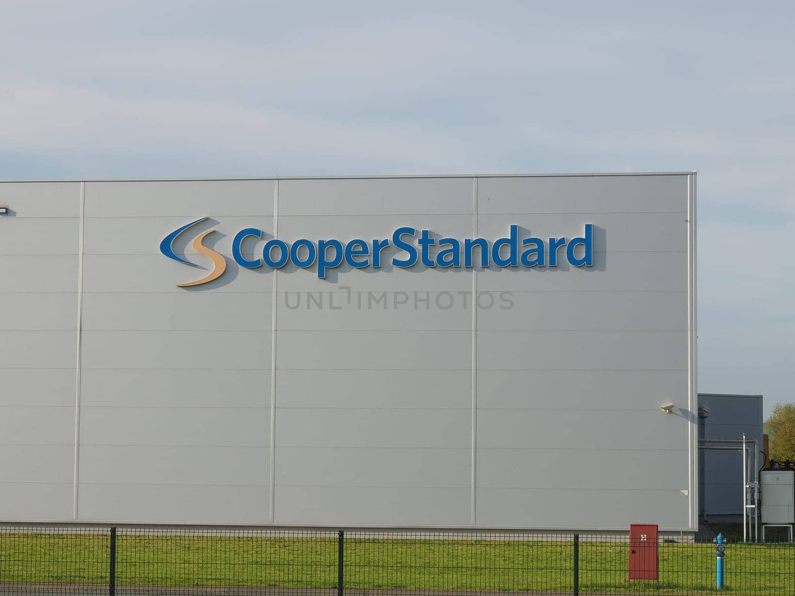 Sremska Mitrovica, Serbia April 30, 2021 Cooper-Standard Holdings Inc. factory building. Modern production building. Manufacturer of seals, fuel and brake systems, fluid transfer systems for vehicles