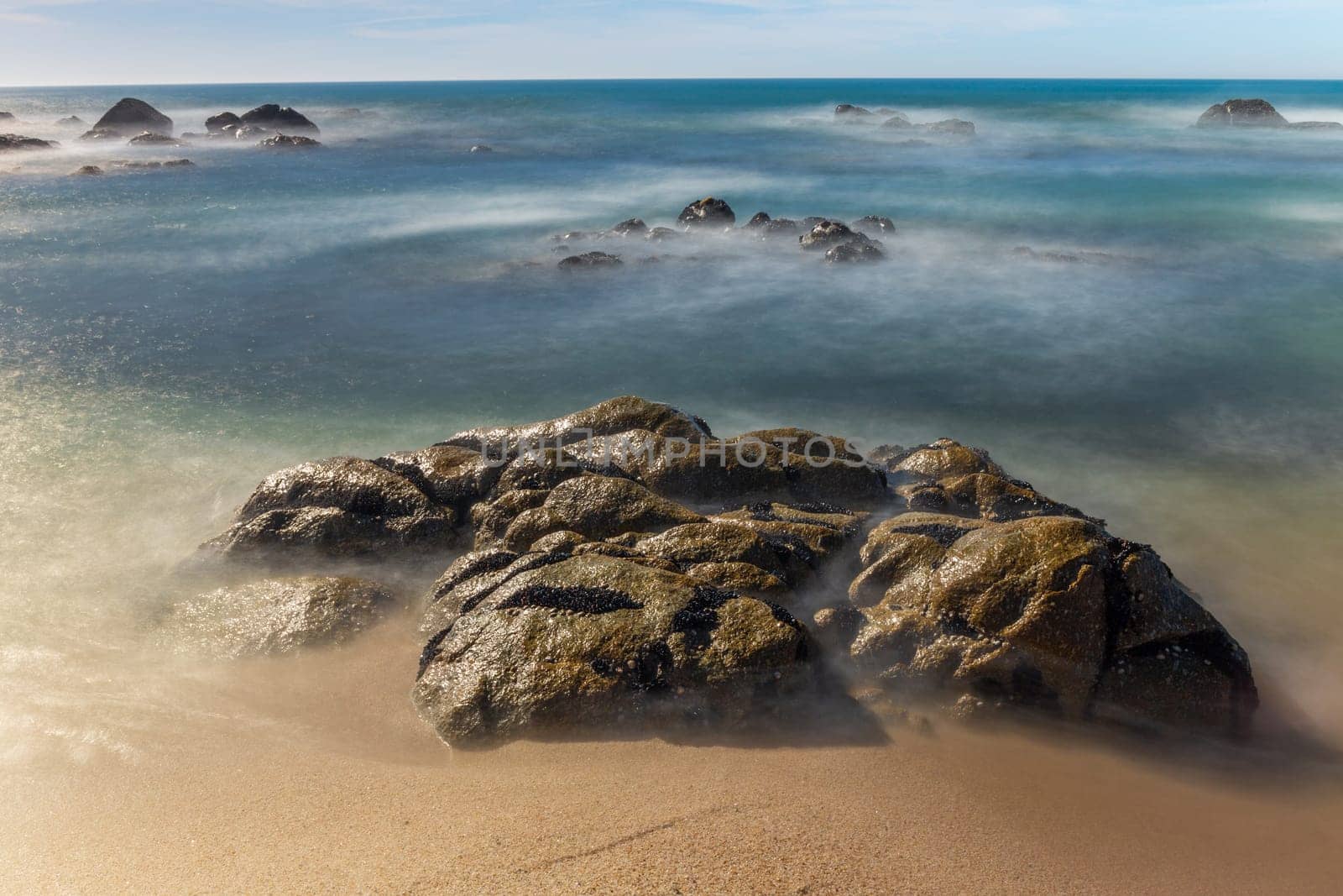 long exposure at the ocean in Povoa de Vazim, north of Portugal