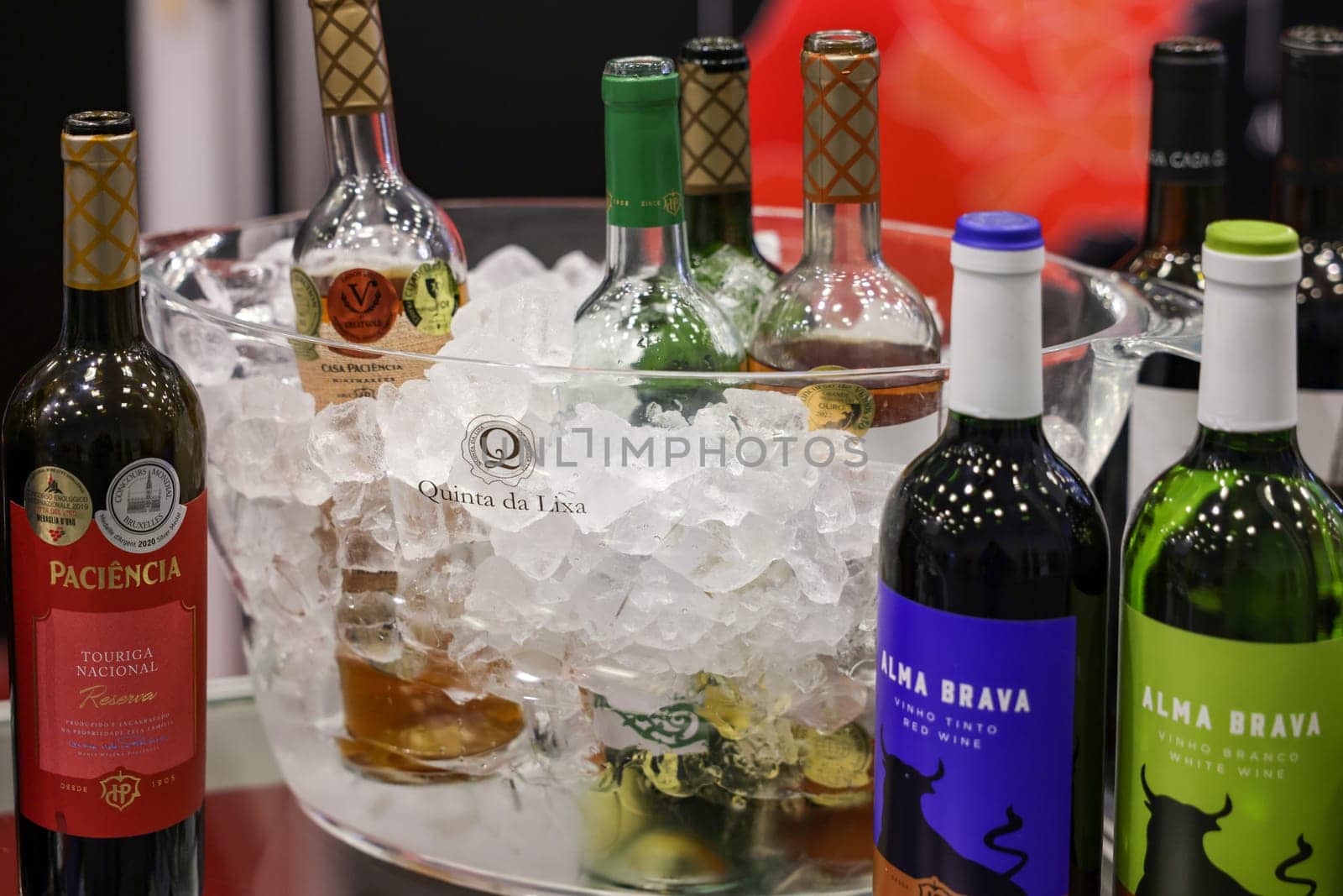 Cracow, Poland - November 17, 2022: International Wine Trade Fair ENOEXPO in Cracow. Producers of wine from all around the world meet the importers distributors and representatives.