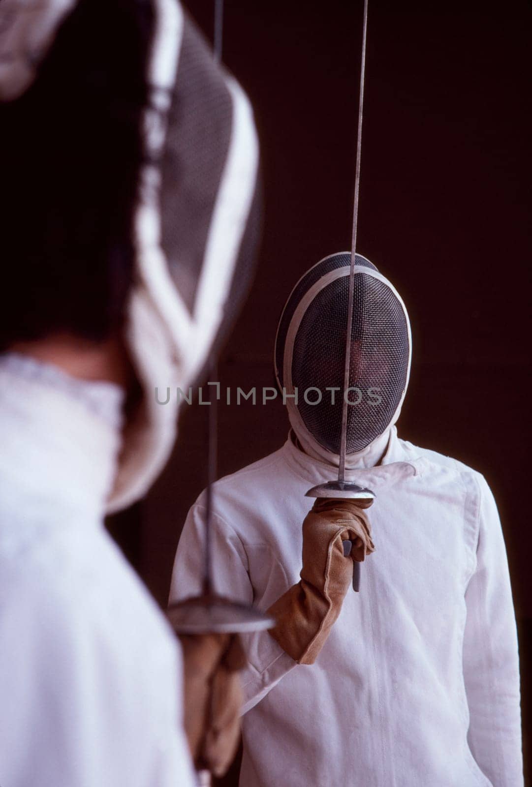Fencing in college.