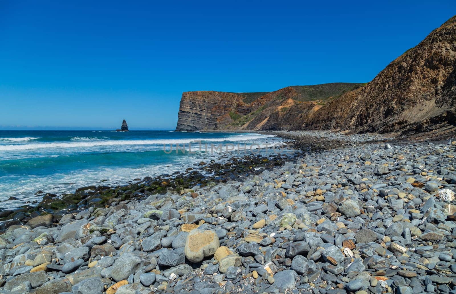 Cliffs in the Algarve West Coast, near Sagres, Portugal