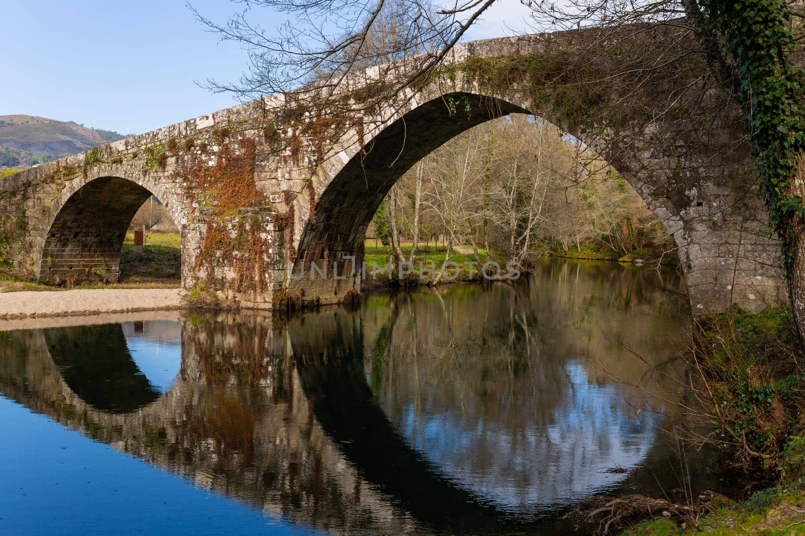 Ancient bridge of Vilela near the village of Arcos de Valdevez, in Minho, Portugal
