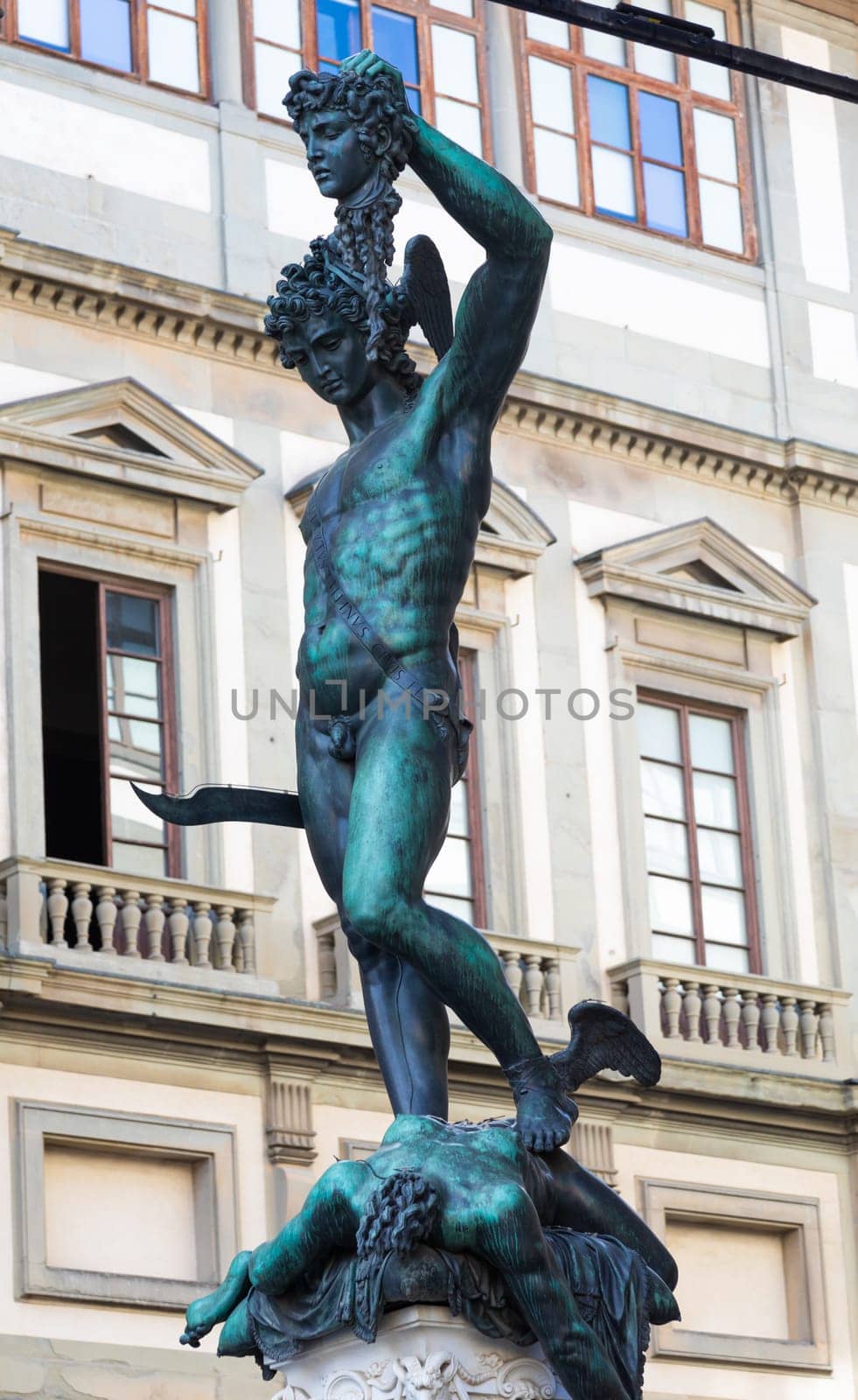 Florence - Italy - Perseus with the Head of Medusa, bronze sculpture made by Benvenuto Cellini, 1554