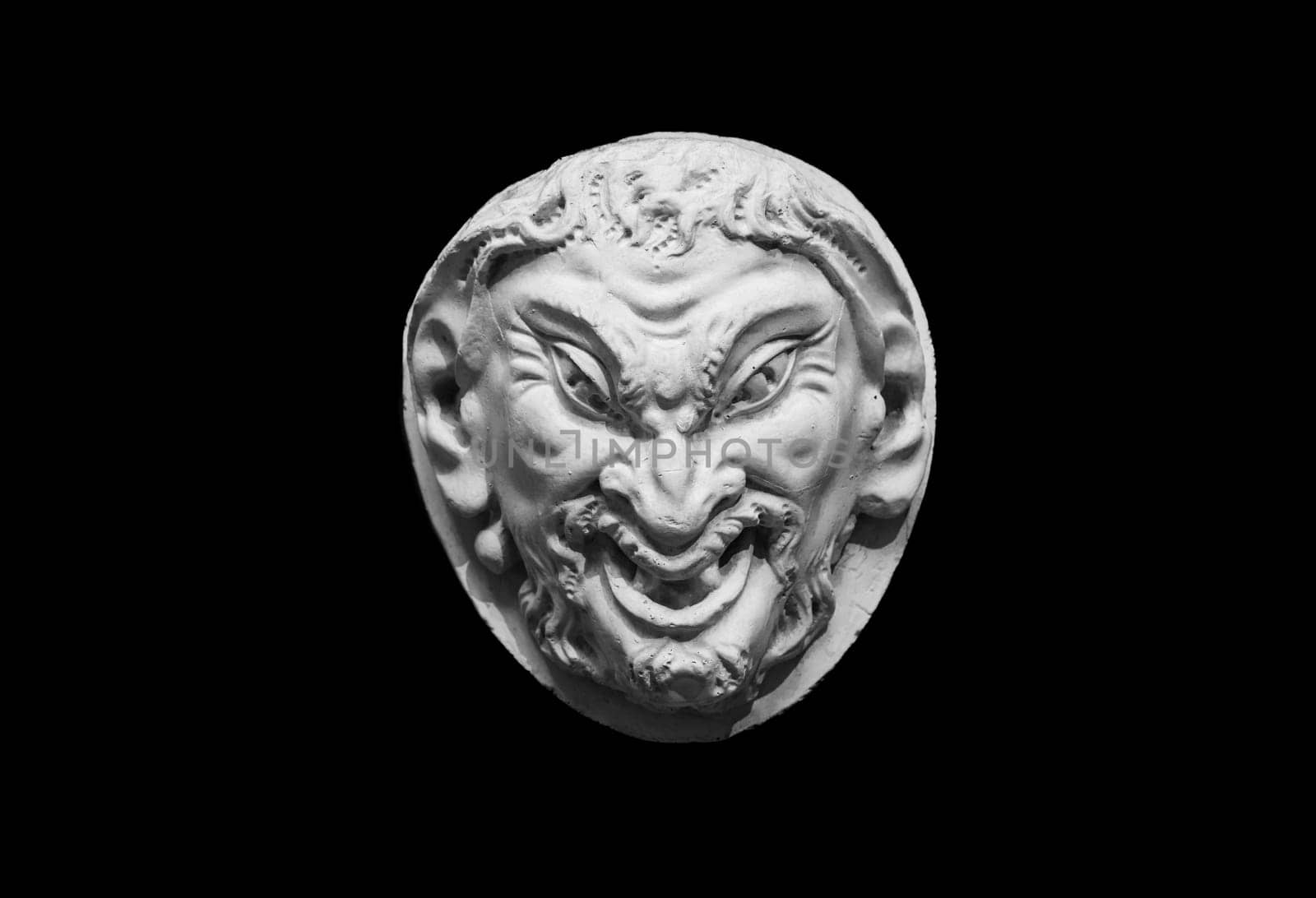 Demon head with copy space. Demonic monster evil face
