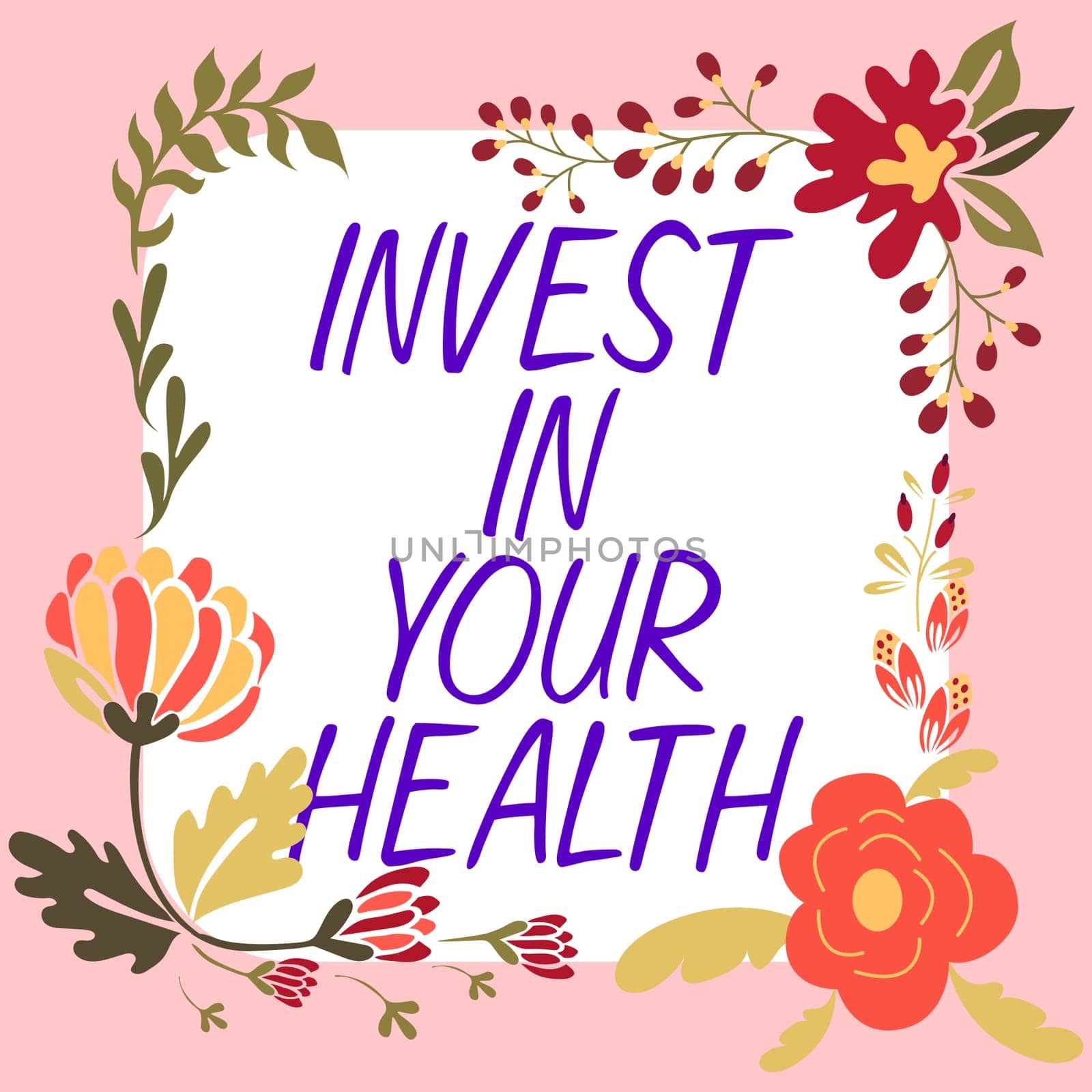 Conceptual display Invest In Your Health, Word for Live a Healthy Lifestyle Quality Food for Wellness