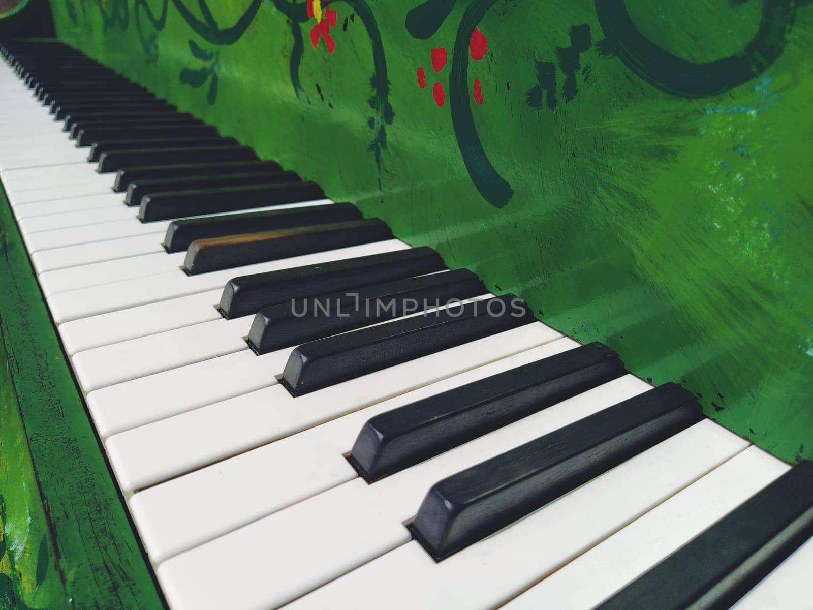 A piano or piano is a stringed percussion and keyboard musical instrument. An octave is a musical interval in which the ratio of frequencies between sounds is one to two. Green piano