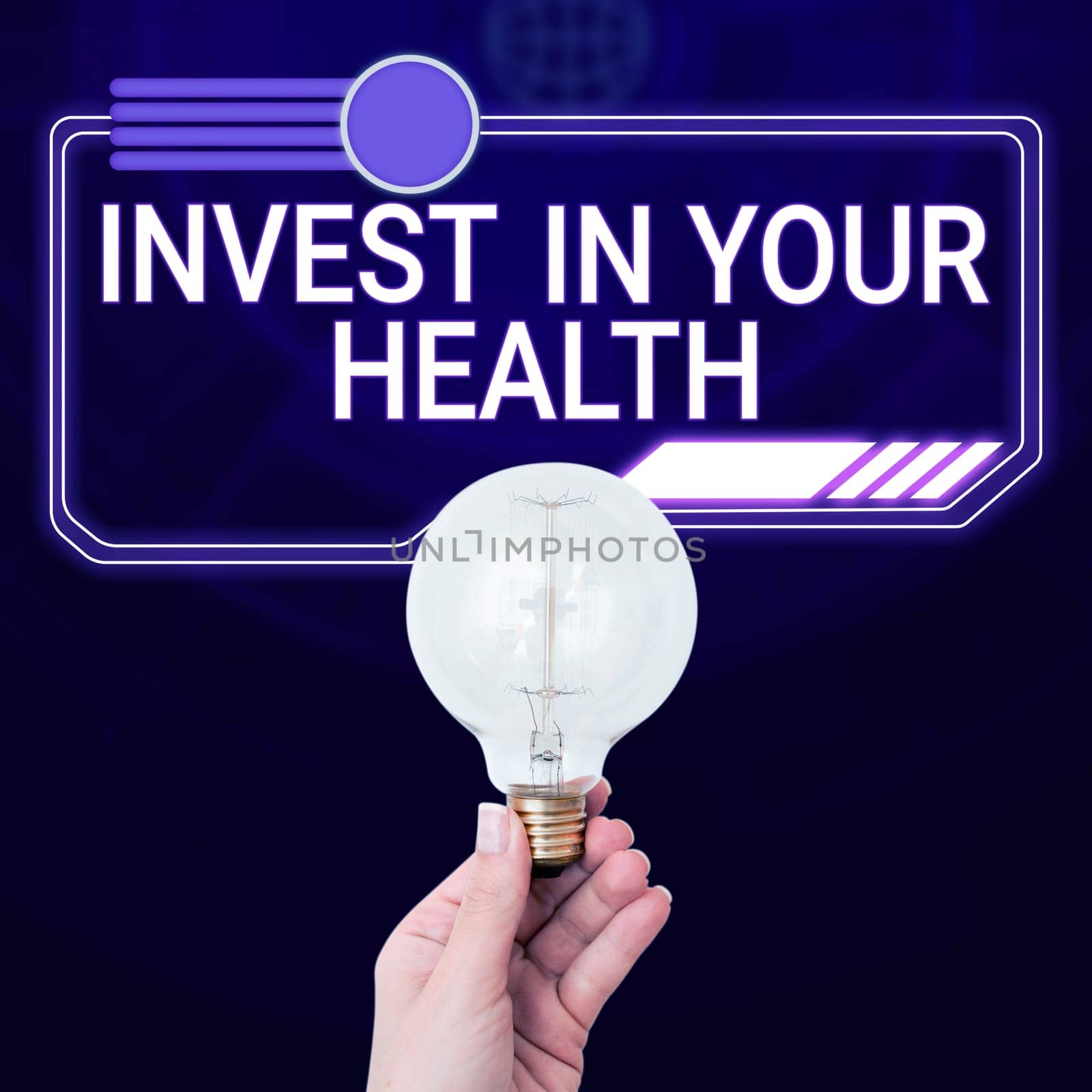 Text sign showing Invest In Your Health, Concept meaning Live a Healthy Lifestyle Quality Food for Wellness