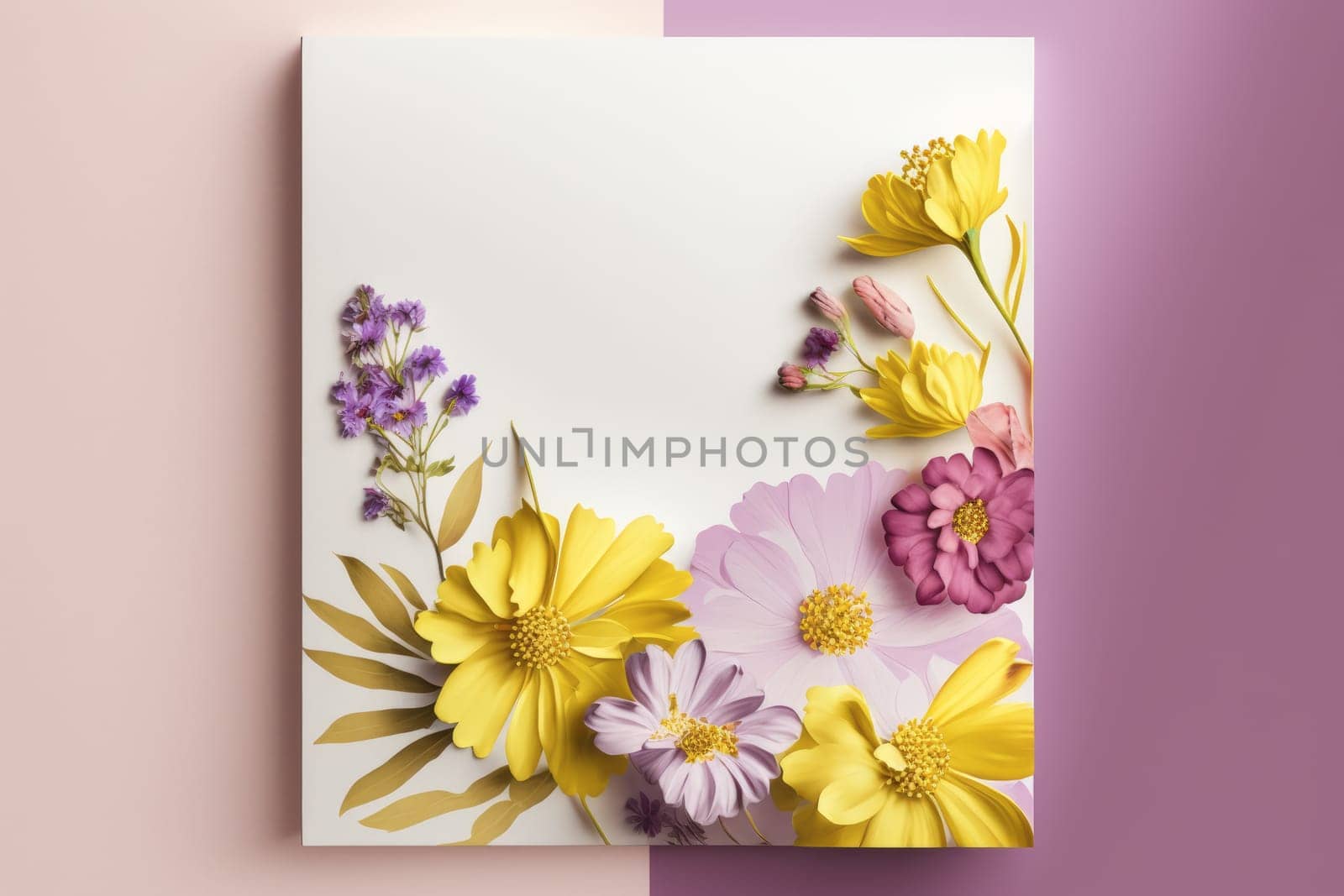 A spring background with pastel-coloured flowers is a natural work of art that showcases the beauty and joy of the season. The soft colour palette, from pale pink to light yellow, creates a sense of calm and serenity in any space. The delicate and elegant flowers add a touch of elegance and sophistication to the background, while the overall ambience is fresh and vibrant. This background is perfect for adding a touch of spring to any design project, whether it's for an advertisement, a website, or to decorate a bedroom.