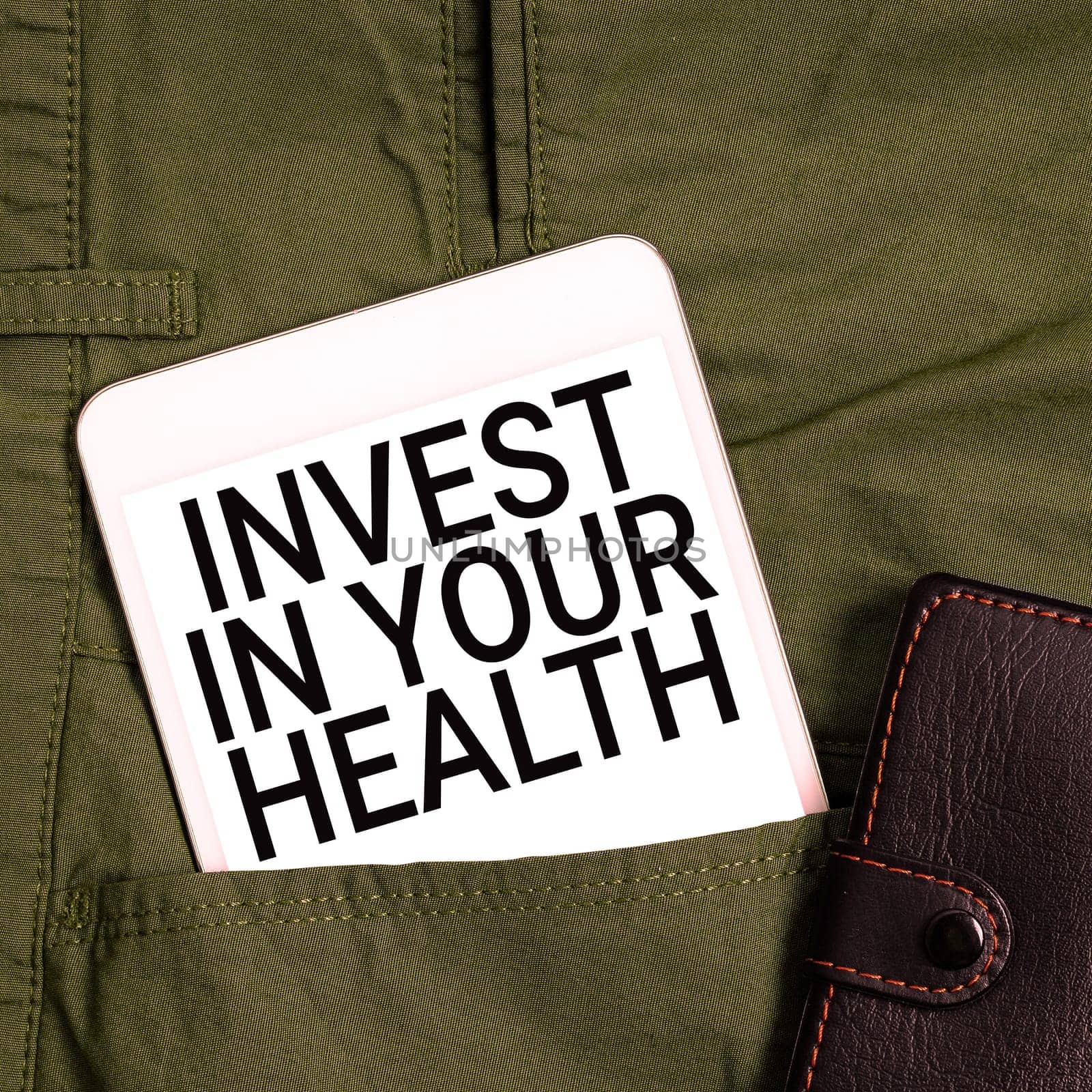 Text sign showing Invest In Your Health, Conceptual photo Live a Healthy Lifestyle Quality Food for Wellness
