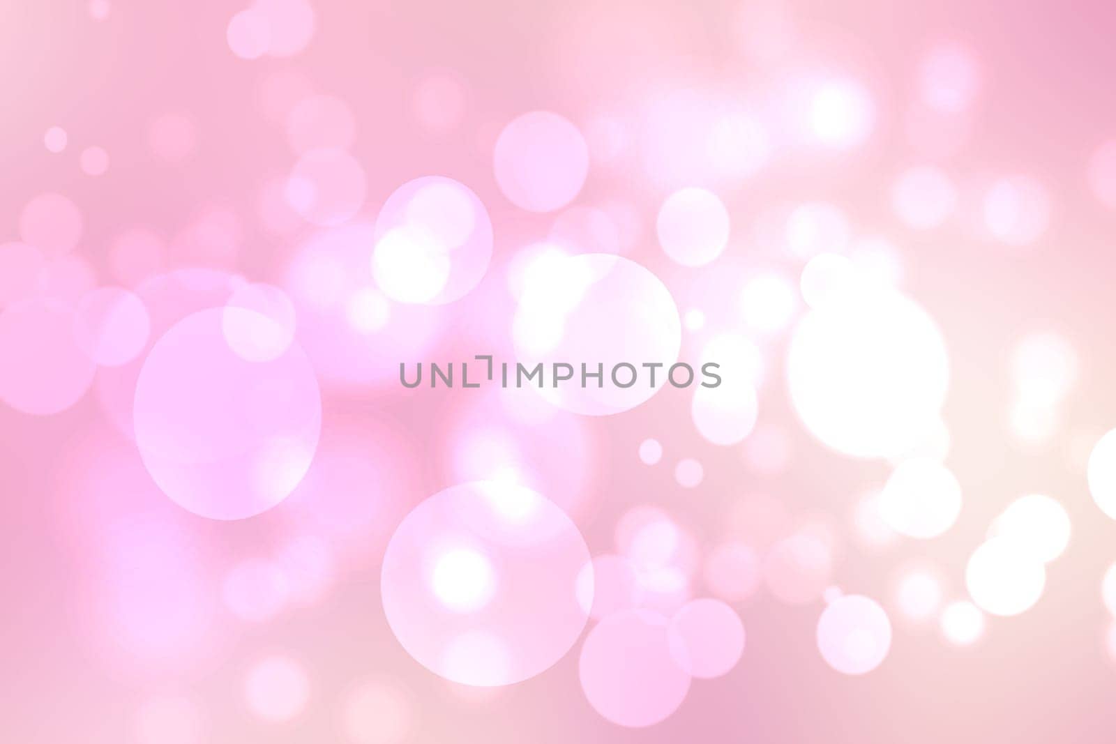 Abstract blurred fresh vivid spring summer light delicate pastel pink white bokeh background texture with bright circular soft color lights. Beautiful backdrop illustration.
