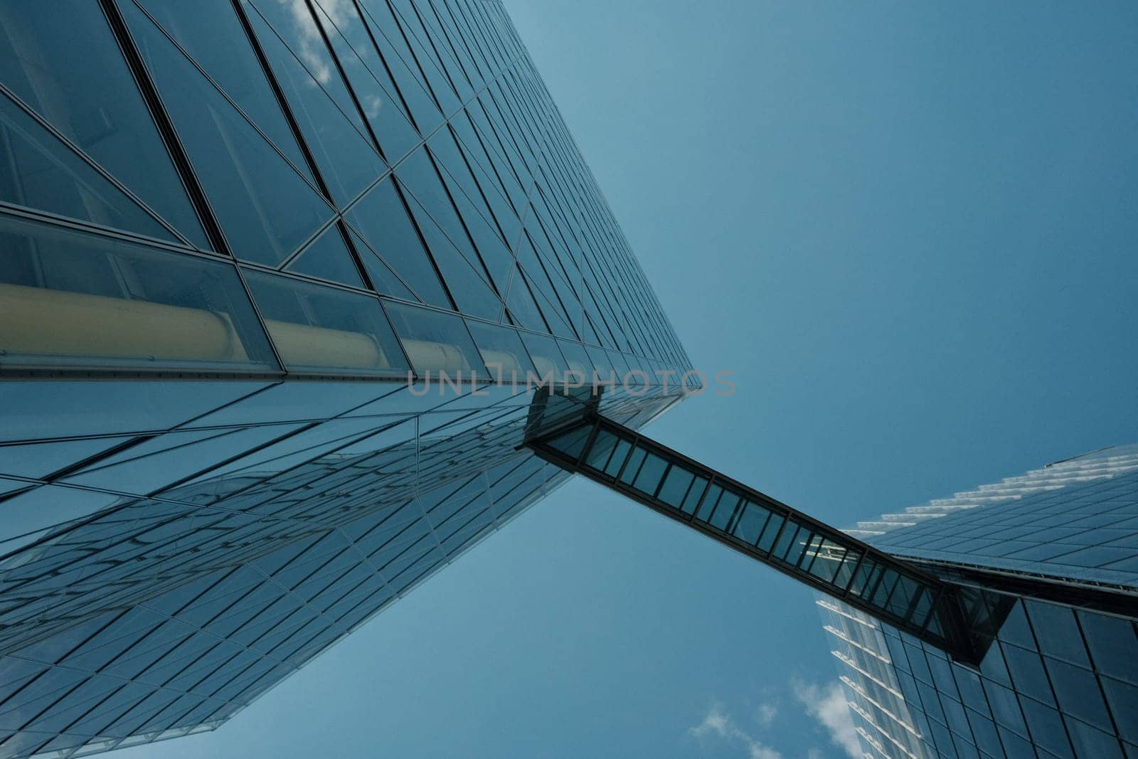 LVM glass skyscrapers with skybridge at the head office of the LVM insurance company in Muenster