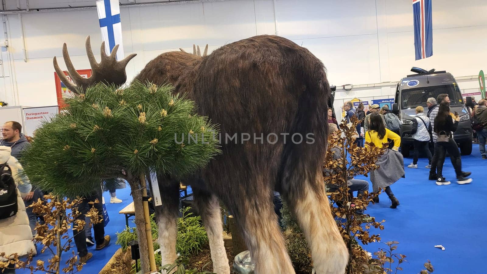 .Essen, Nrw, Germany - February 22, 2023:.Motorhomes at an exhibition for camping and travel in the city of Essen