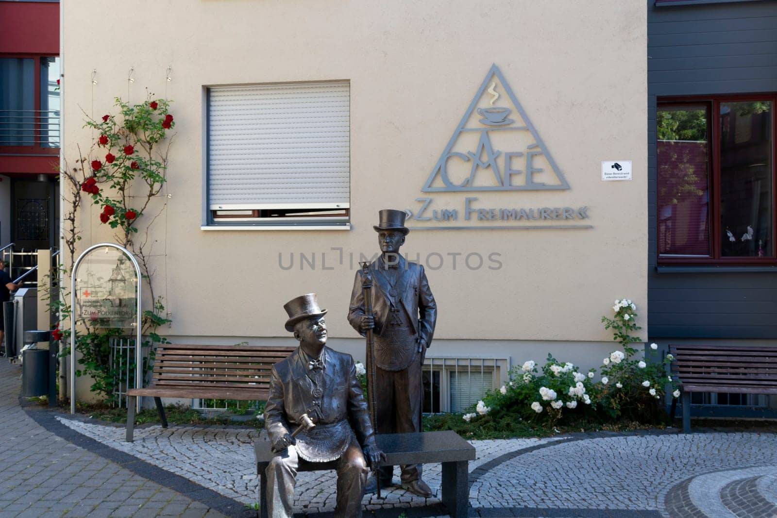 QUEDLINGBURG, GERMANY - JUNE 18, 2021:.Quedlinburg, Germany - June 18, 2021:.Cityscape of medieval city Quedlinburg